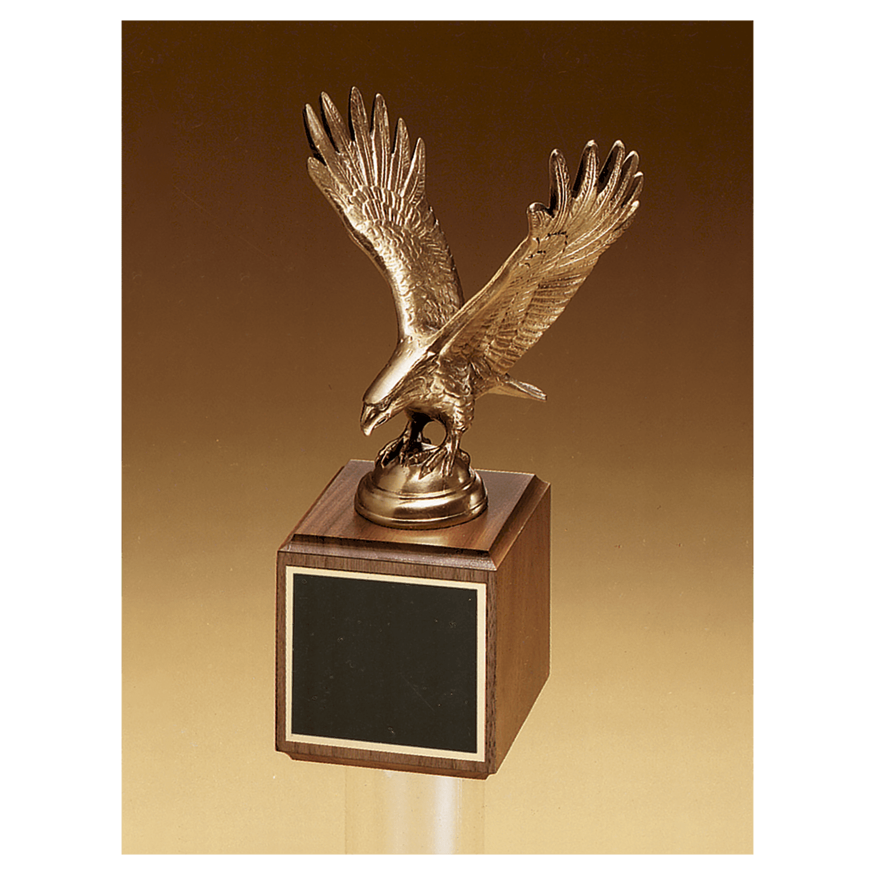 Fully Modeled Antique Bronze Casting on Walnut Base