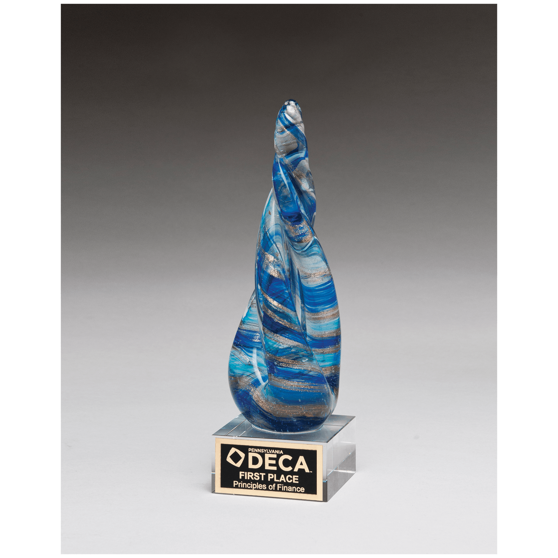 Blue & Teal Twist with Gold Metallic Accents