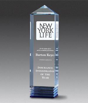 Crystal Cut Pillar Award