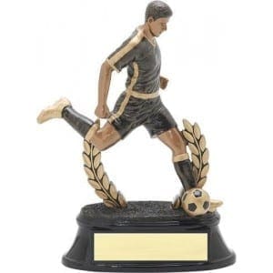Male Power Soccer Player Wreath Resin