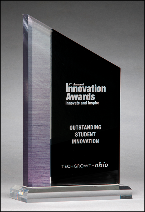 Digitally Printed Brushed Silver Design on Clear Base