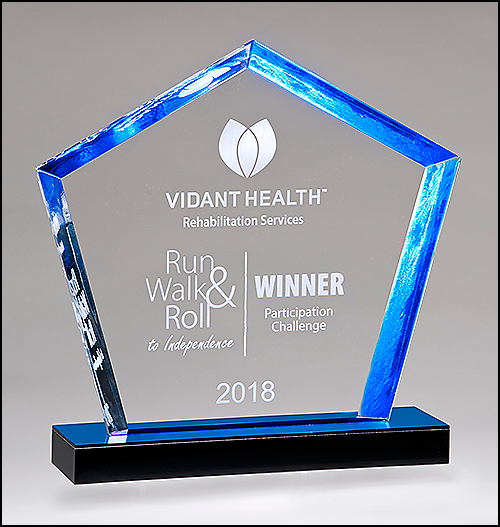 Diamond Series- clear acrylic with color accent