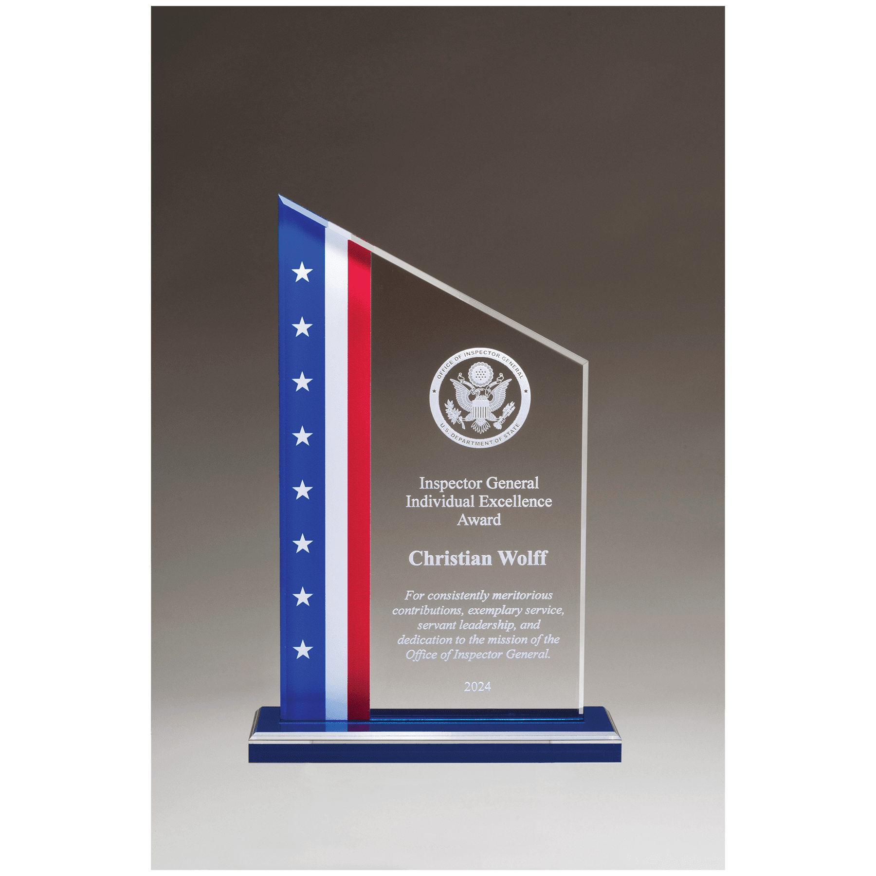 Zenith Series Clear Acrylic with American Flag Design