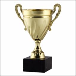 Assembled Gold Metal Cup on Marble Base