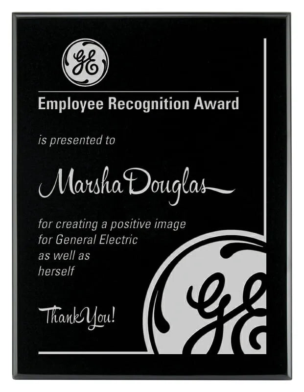 Black Piano Finish Plaque