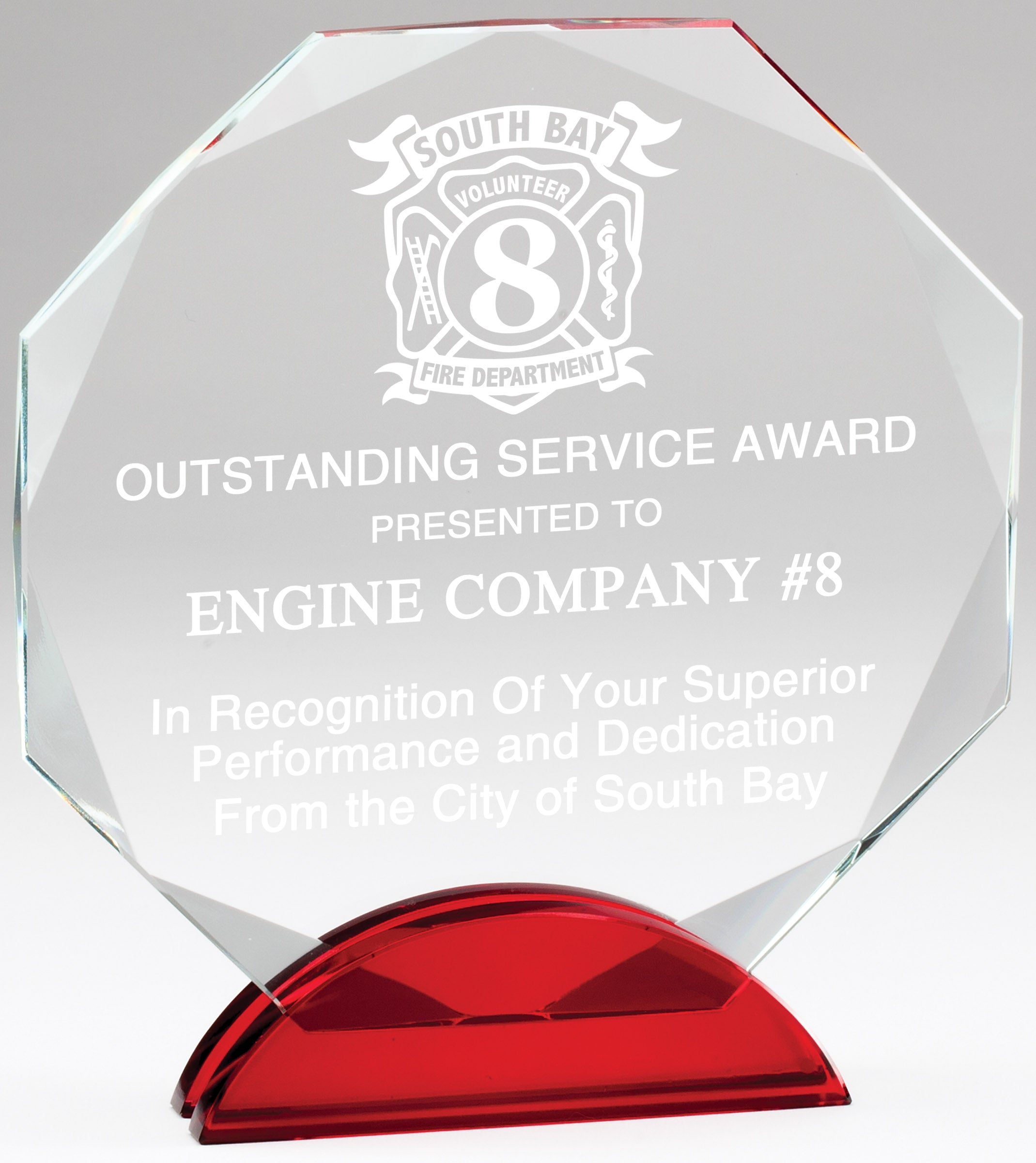 Crystal Octagon Plaque