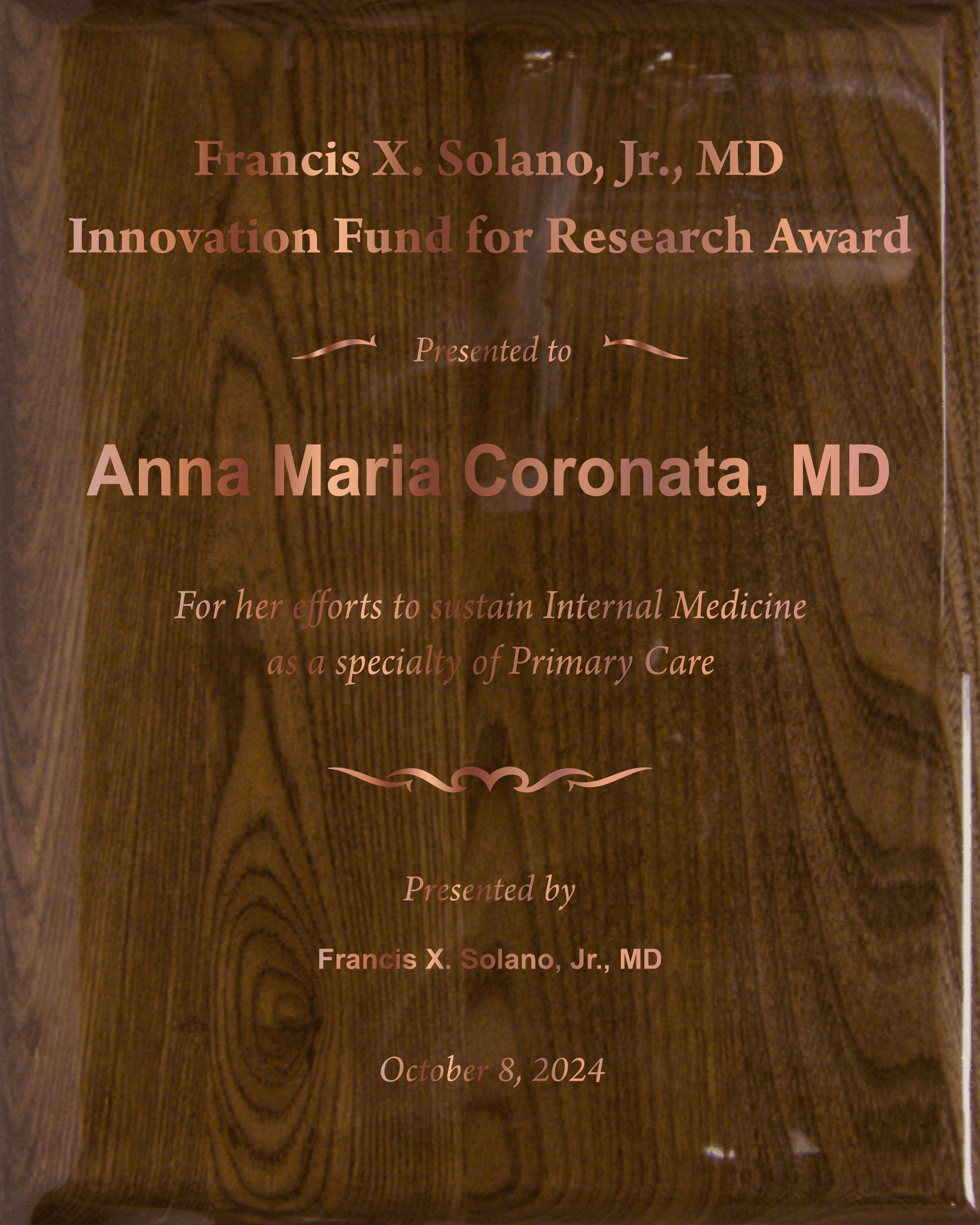 Walnut Piano Finish Plaque