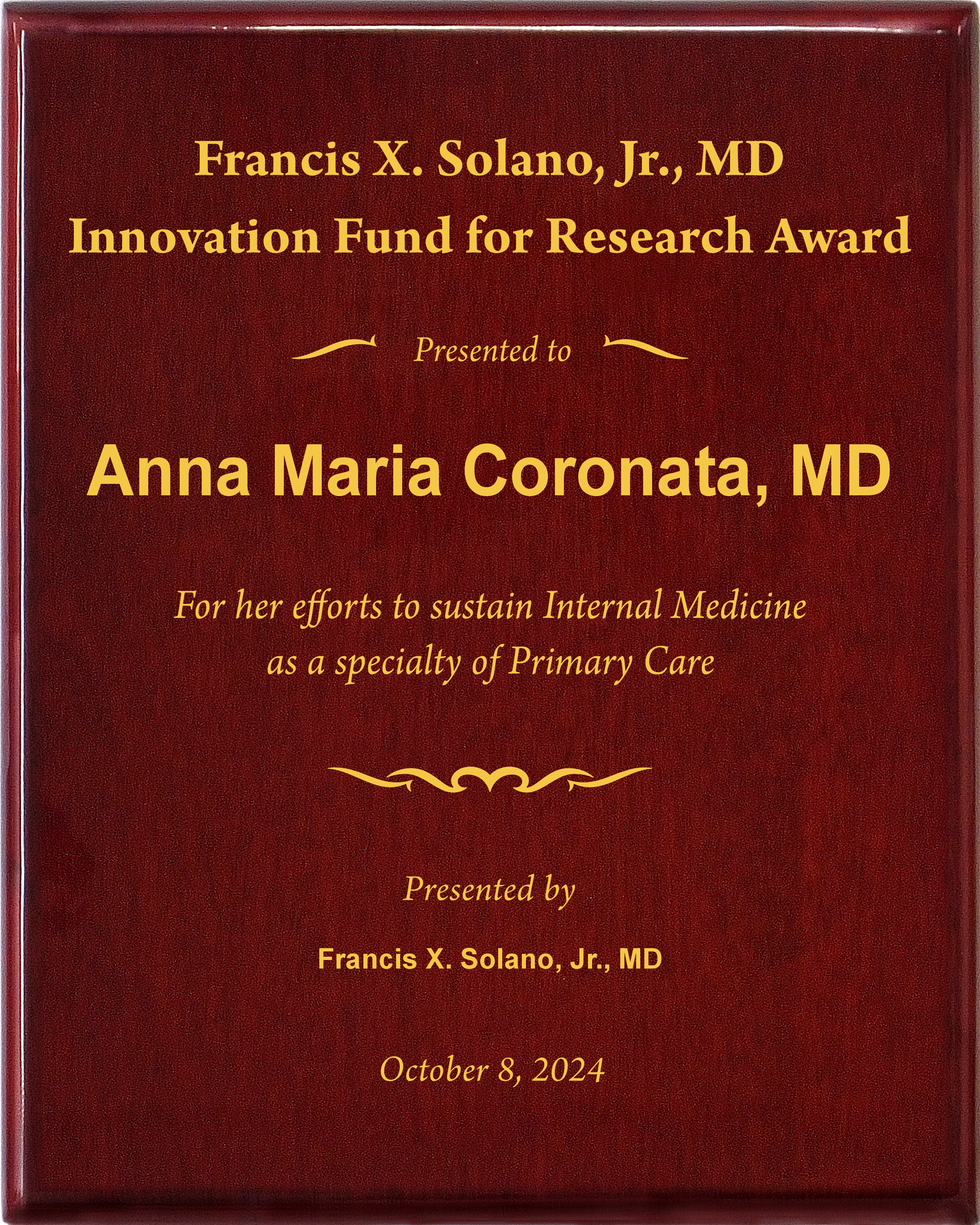 Rosewood Piano Finish Plaque