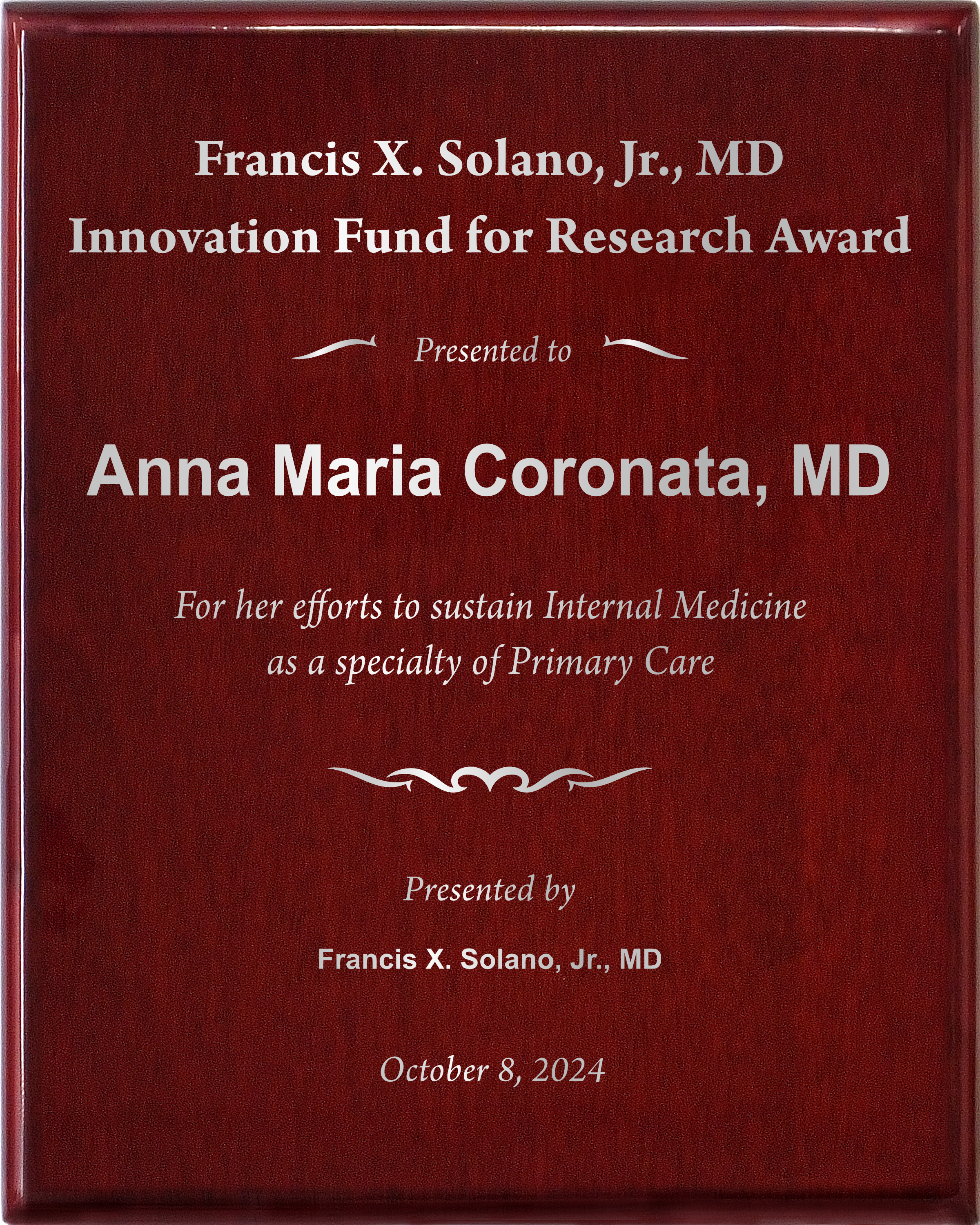 Rosewood Piano Finish Plaque