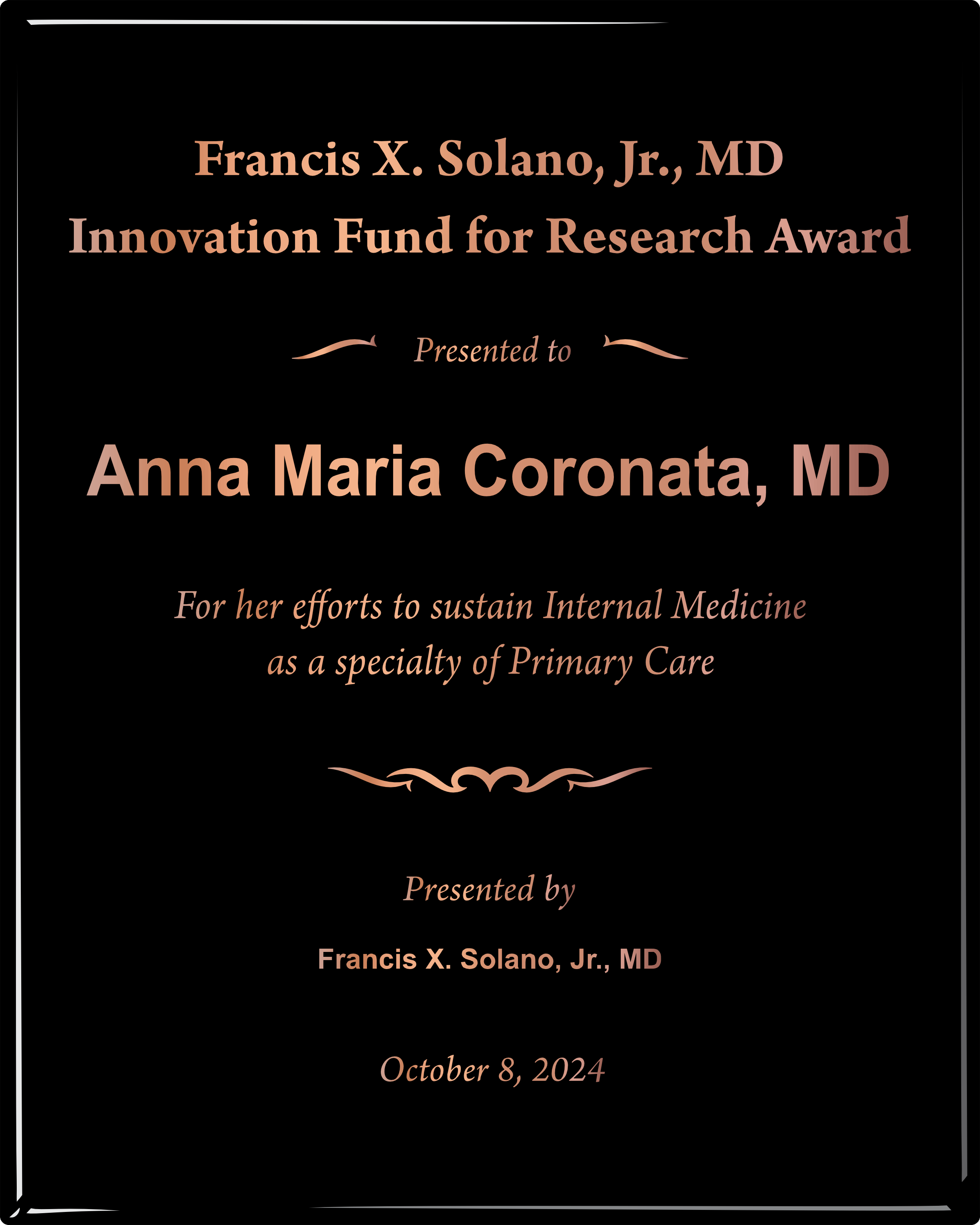 Black Piano Finish Plaque