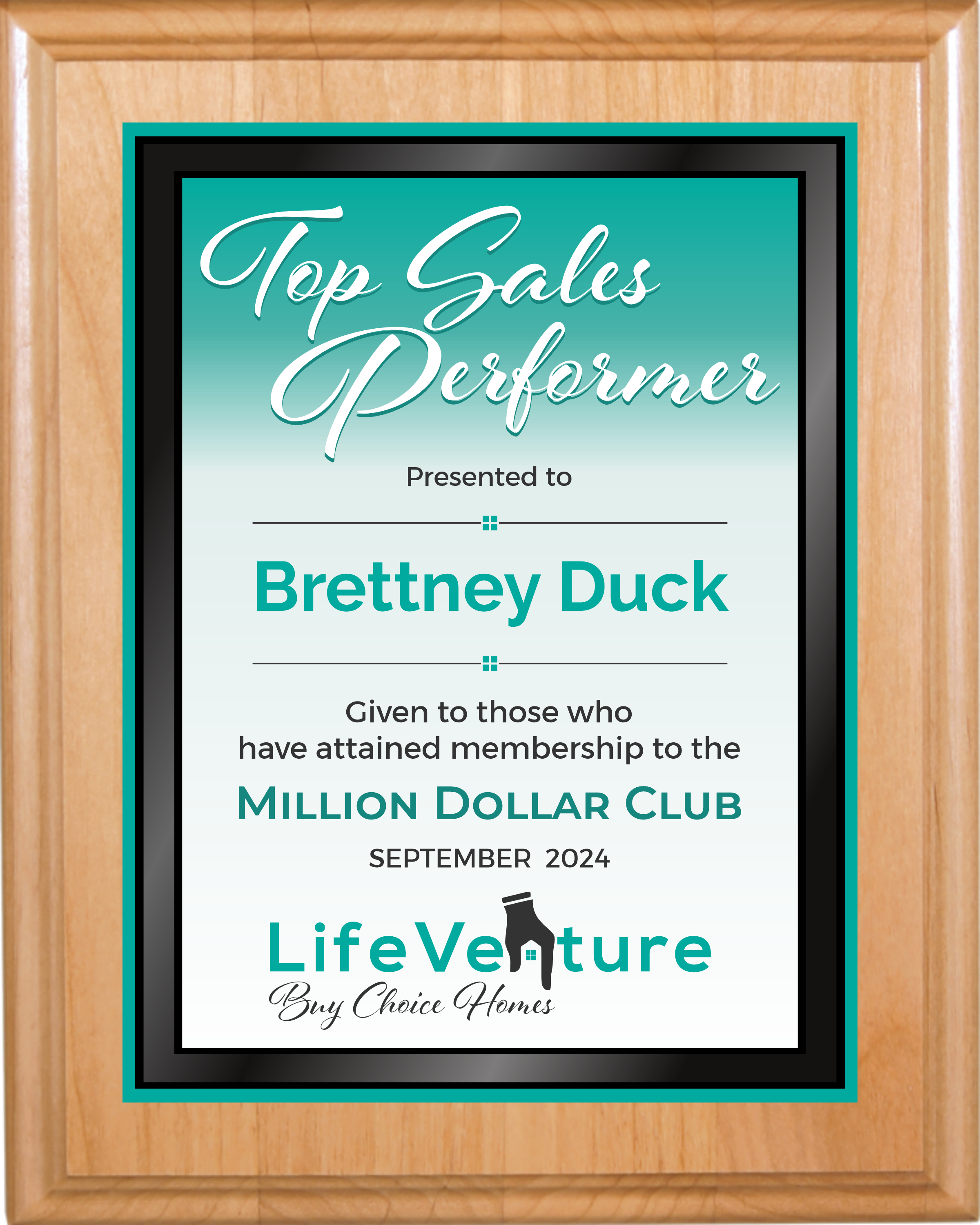 Solid Red Alder Plaque