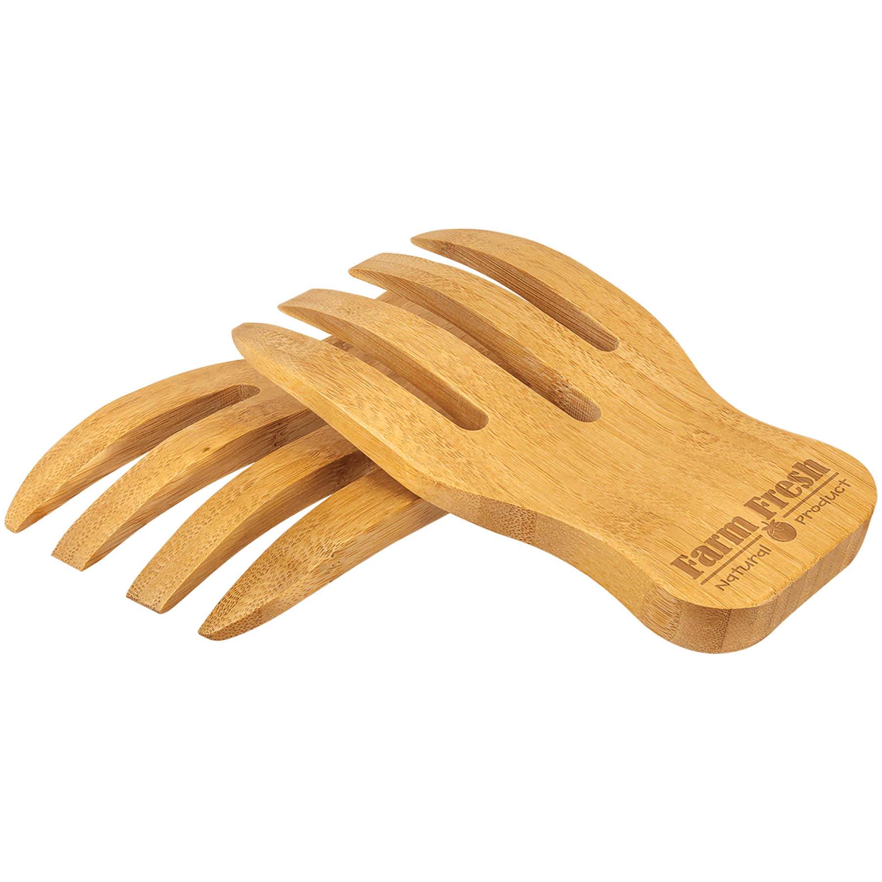 6 1/2" Bamboo Salad Hands Set