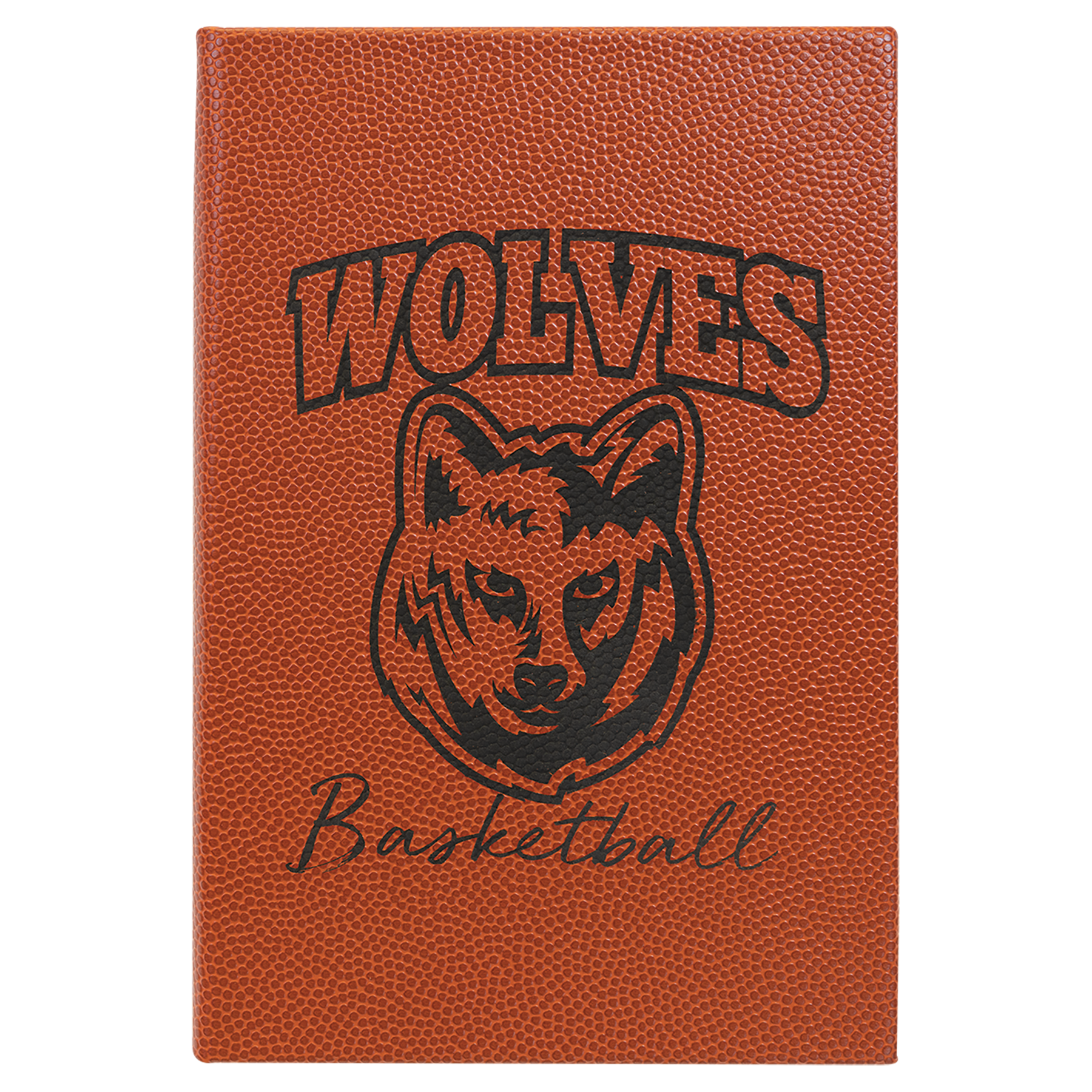 Basketball Laserable Leatherette Journal with Lined Paper