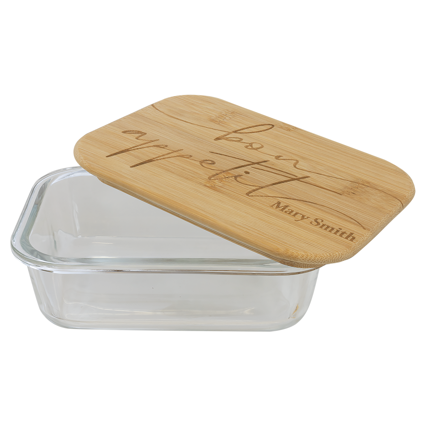 Glass Containers with Bamboo Lids (Rectangle)