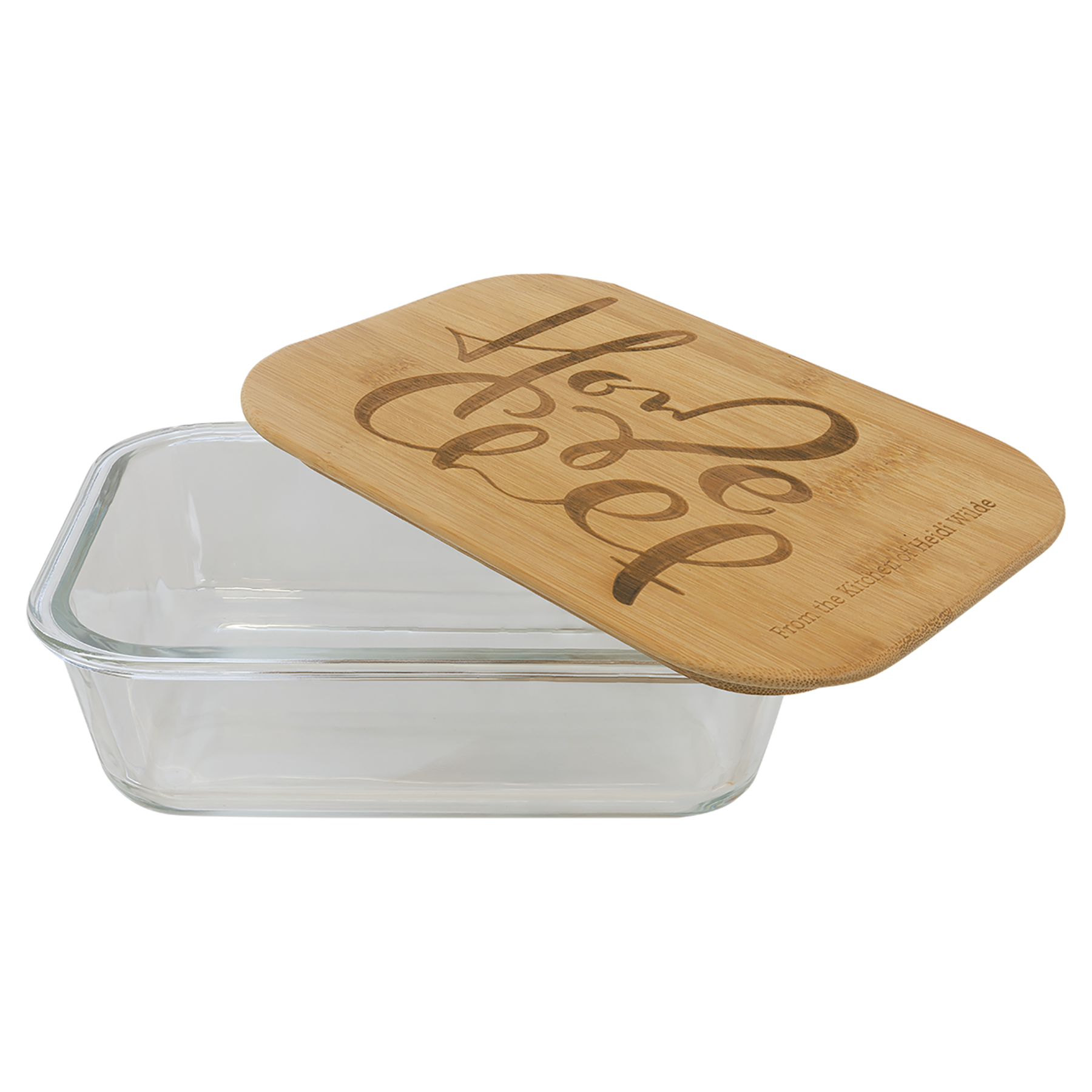 Glass Containers with Bamboo Lids (Rectangle)