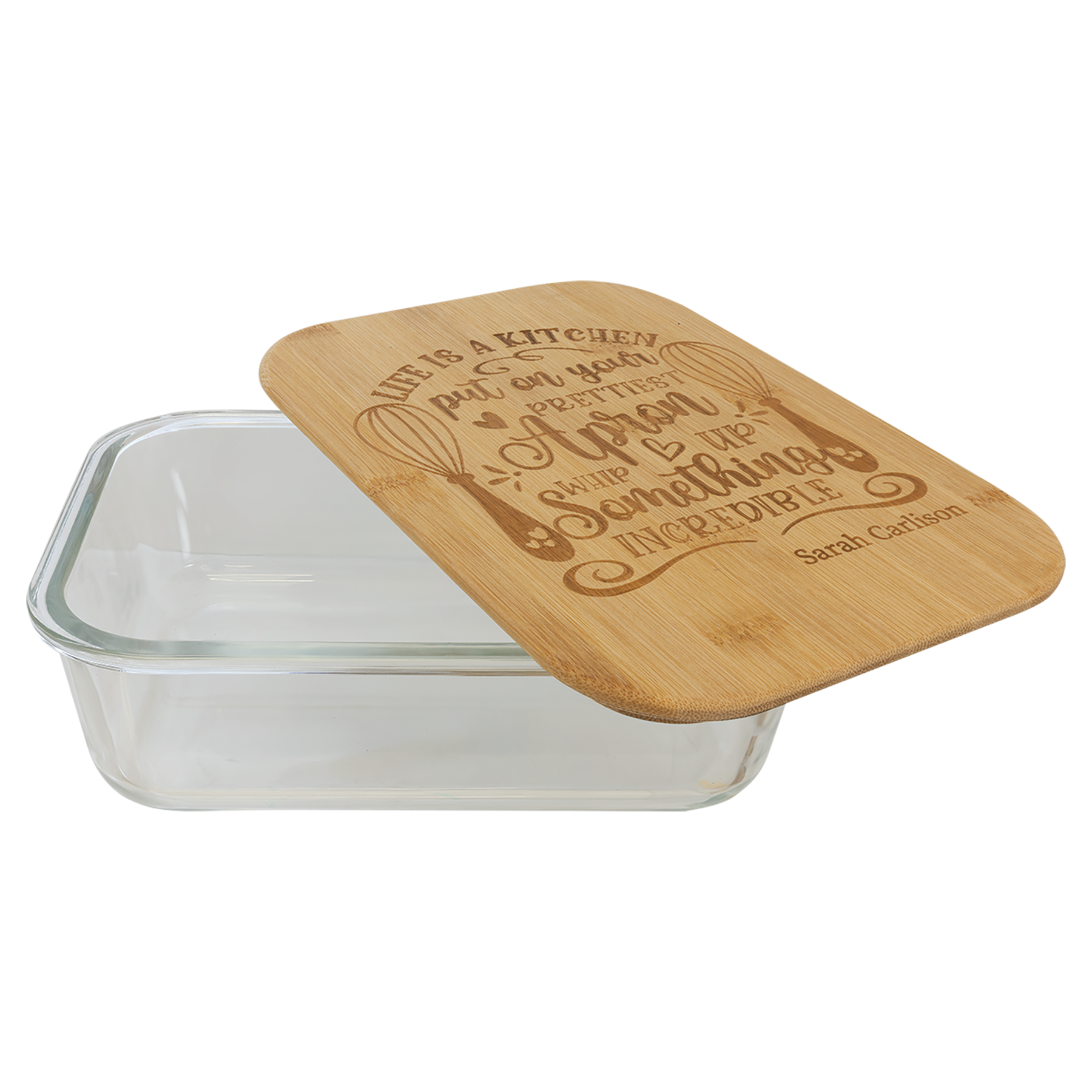 Glass Containers with Bamboo Lids (Rectangle)