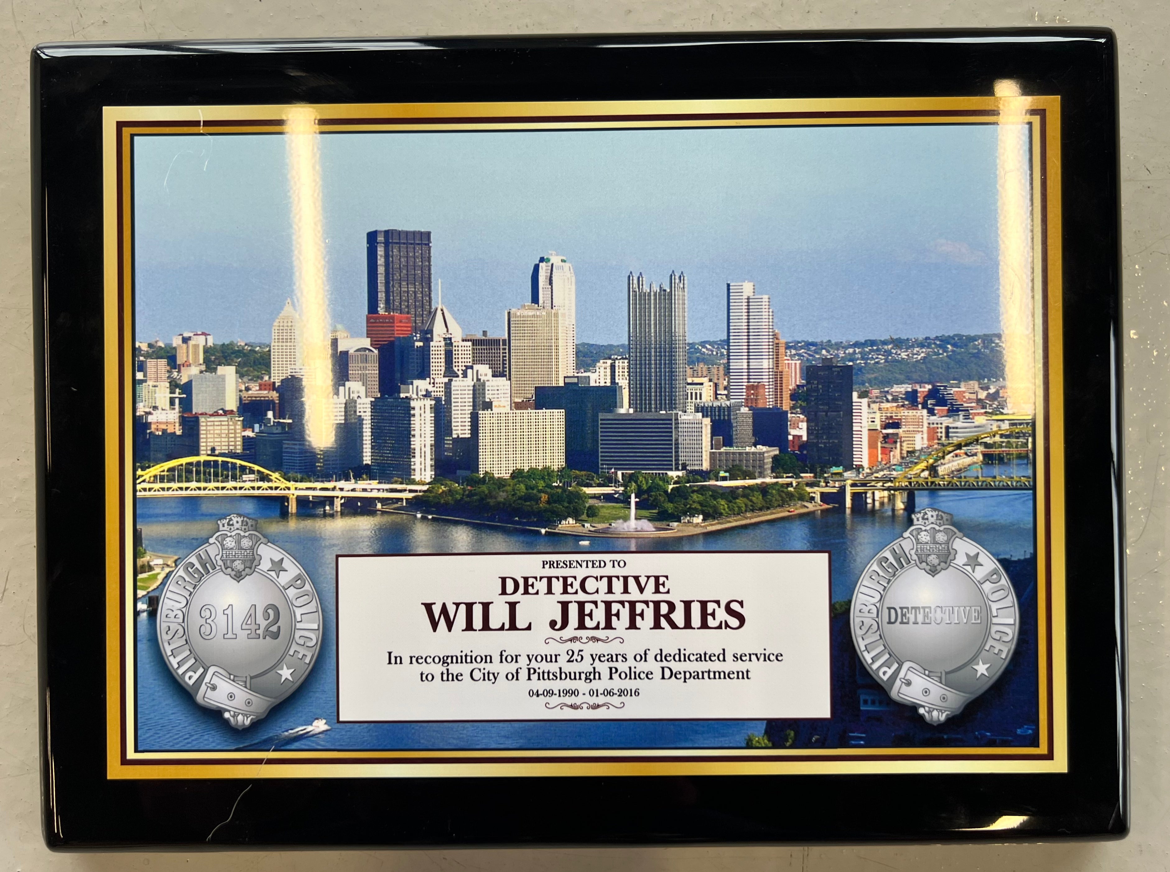 Black Piano Finish Plaque