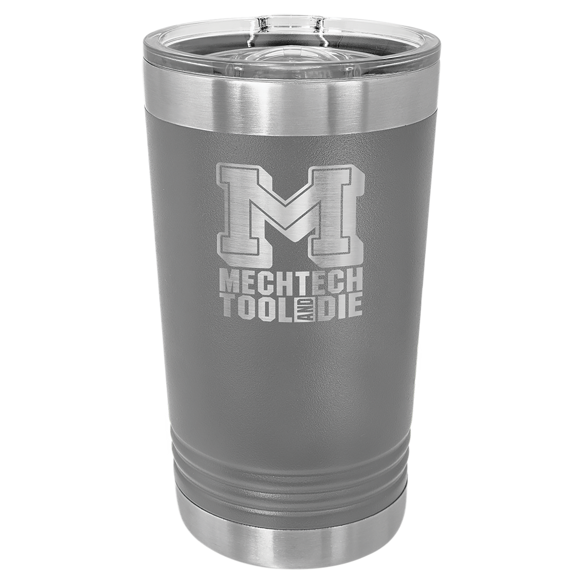 16 oz. Polar Camel Stainless Steel Pints with Clear Slider Lid