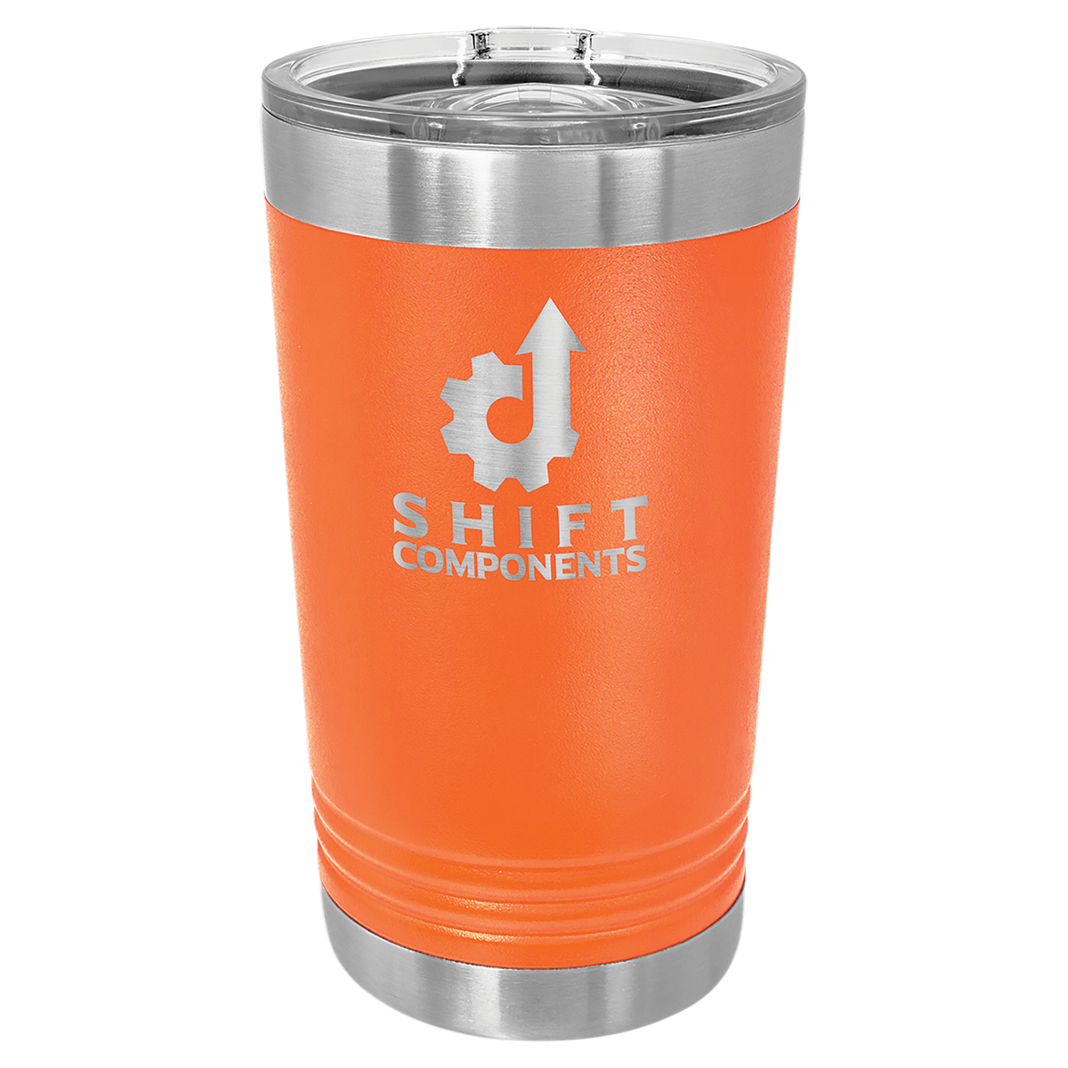 16 oz. Polar Camel Stainless Steel Pints with Clear Slider Lid