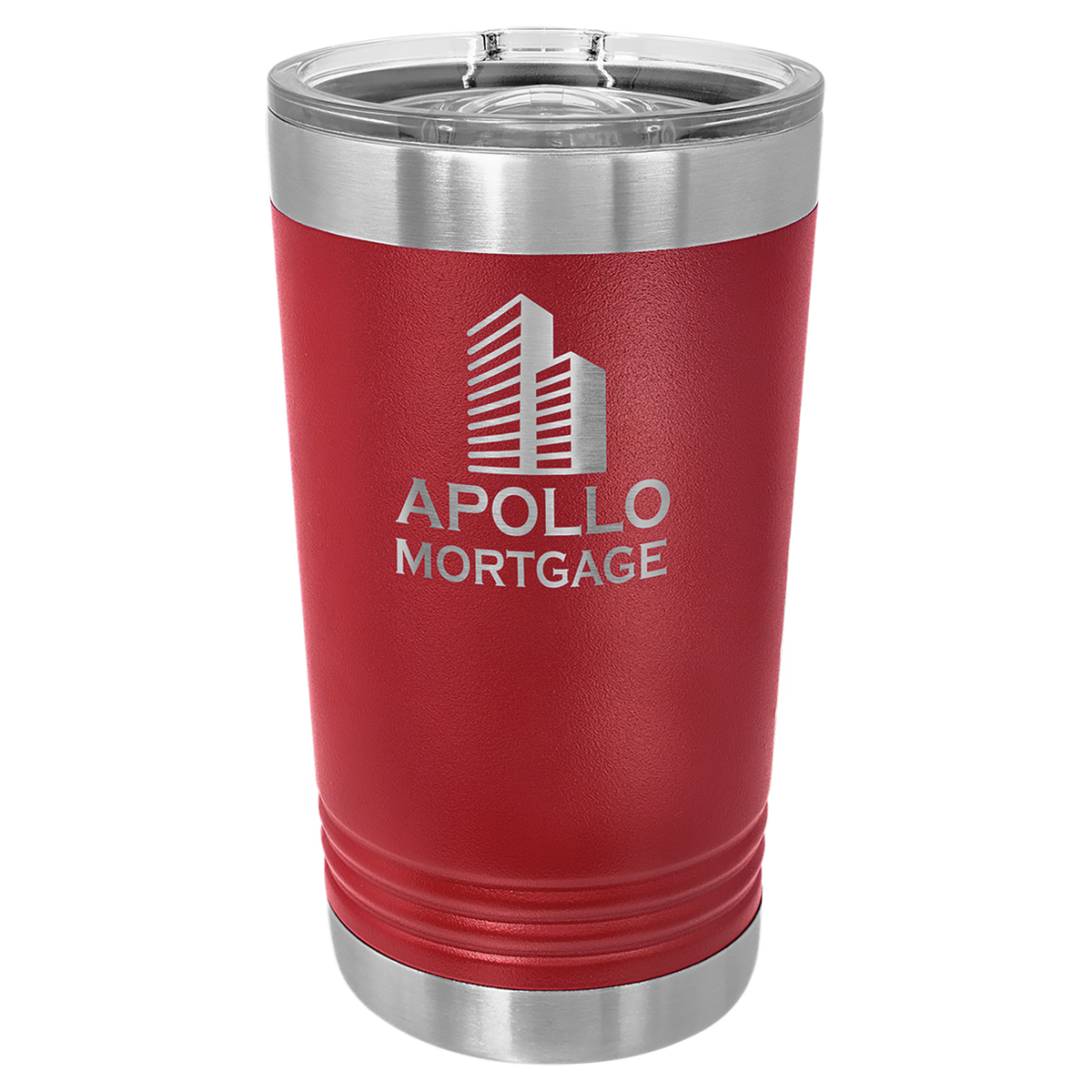 16 oz. Polar Camel Stainless Steel Pints with Clear Slider Lid