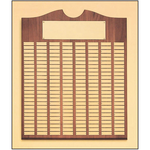 Perpetual Walnut Plaque With Scroll Top