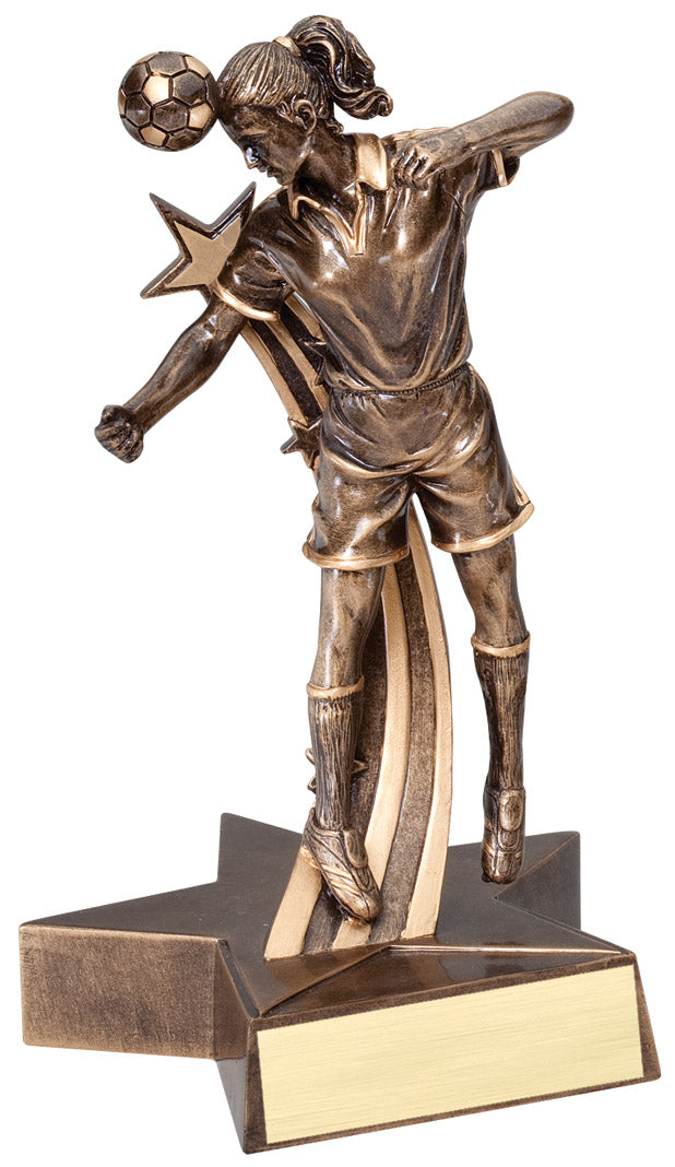 Superstar Female Soccer Resin