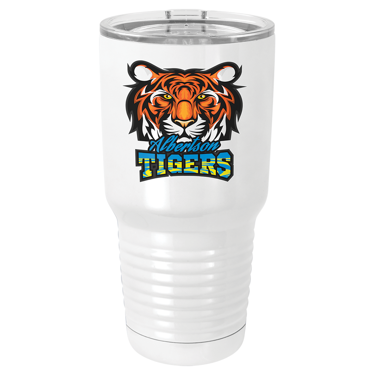 30 oz. Stainless Steel Vacuum Insulated Ringneck Tumbler with Clear Lid