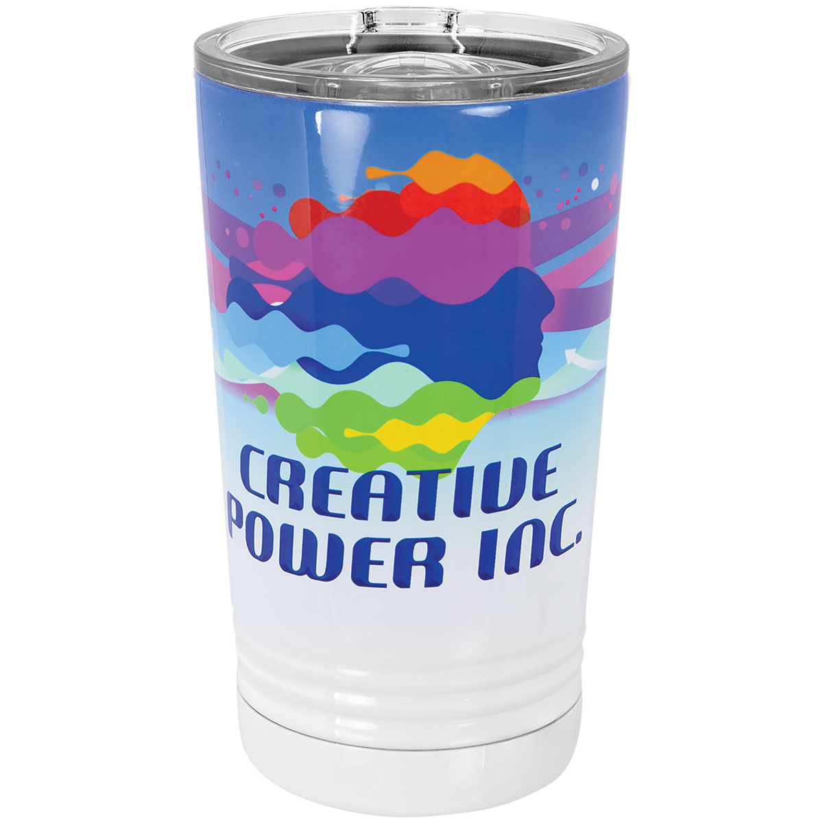 16 oz. Polar Camel Stainless Steel Pints with Clear Slider Lid