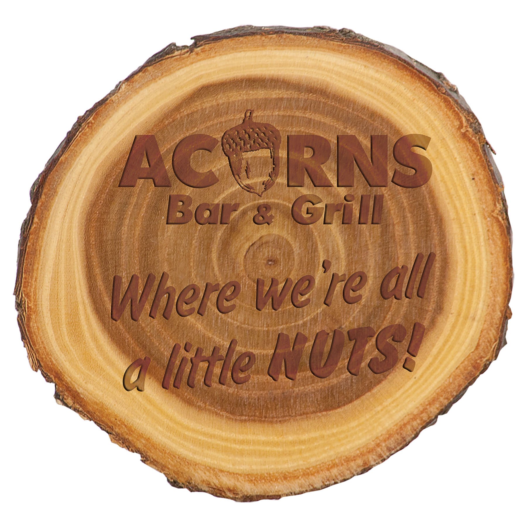 Old West Log Plaque - Elm