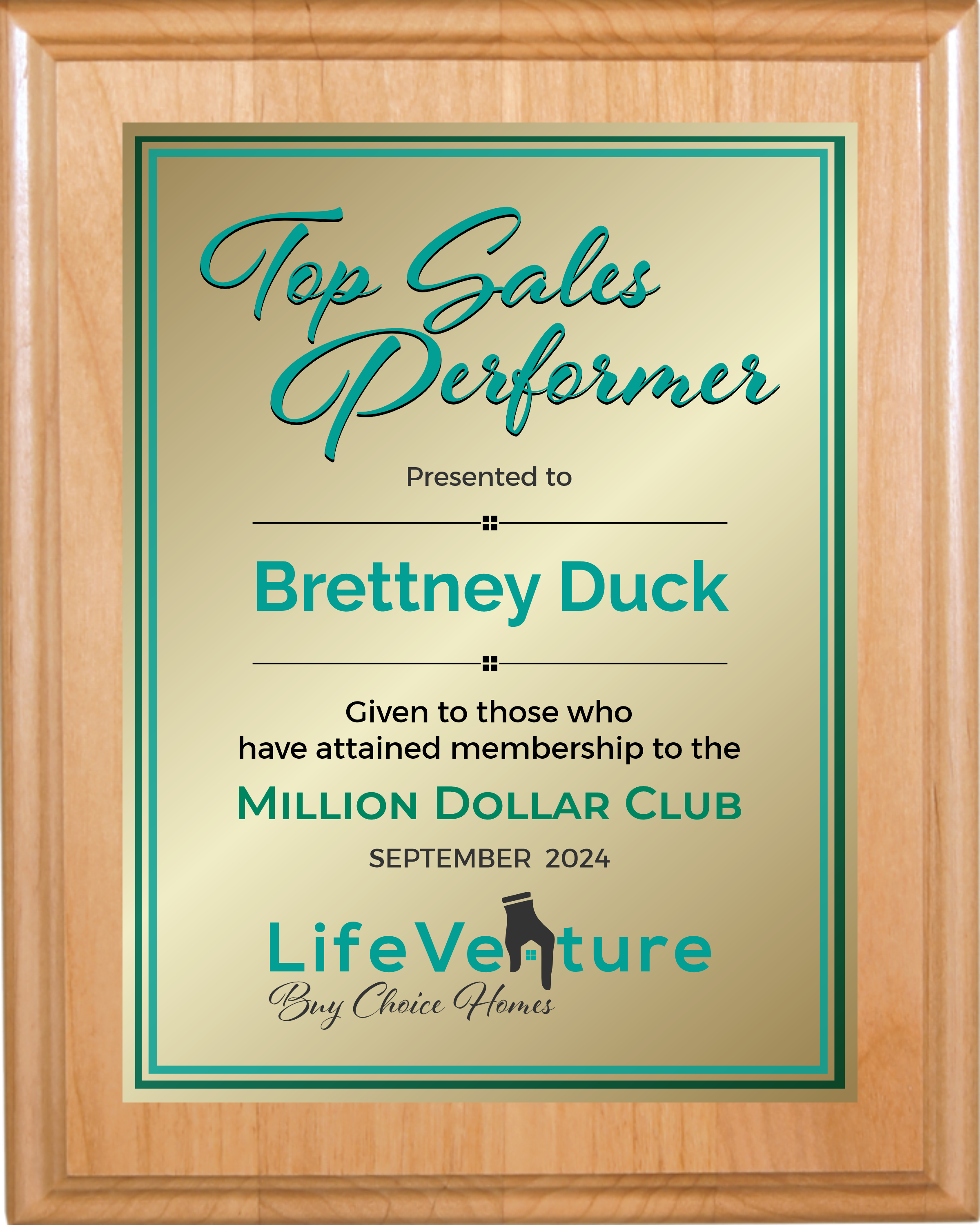 Solid Red Alder Plaque