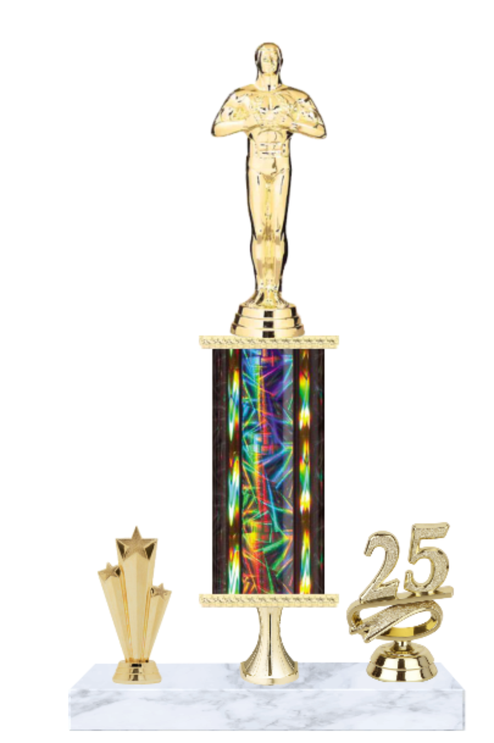 H Model Trophy - Wide Column w/ Riser & Double Side Trim