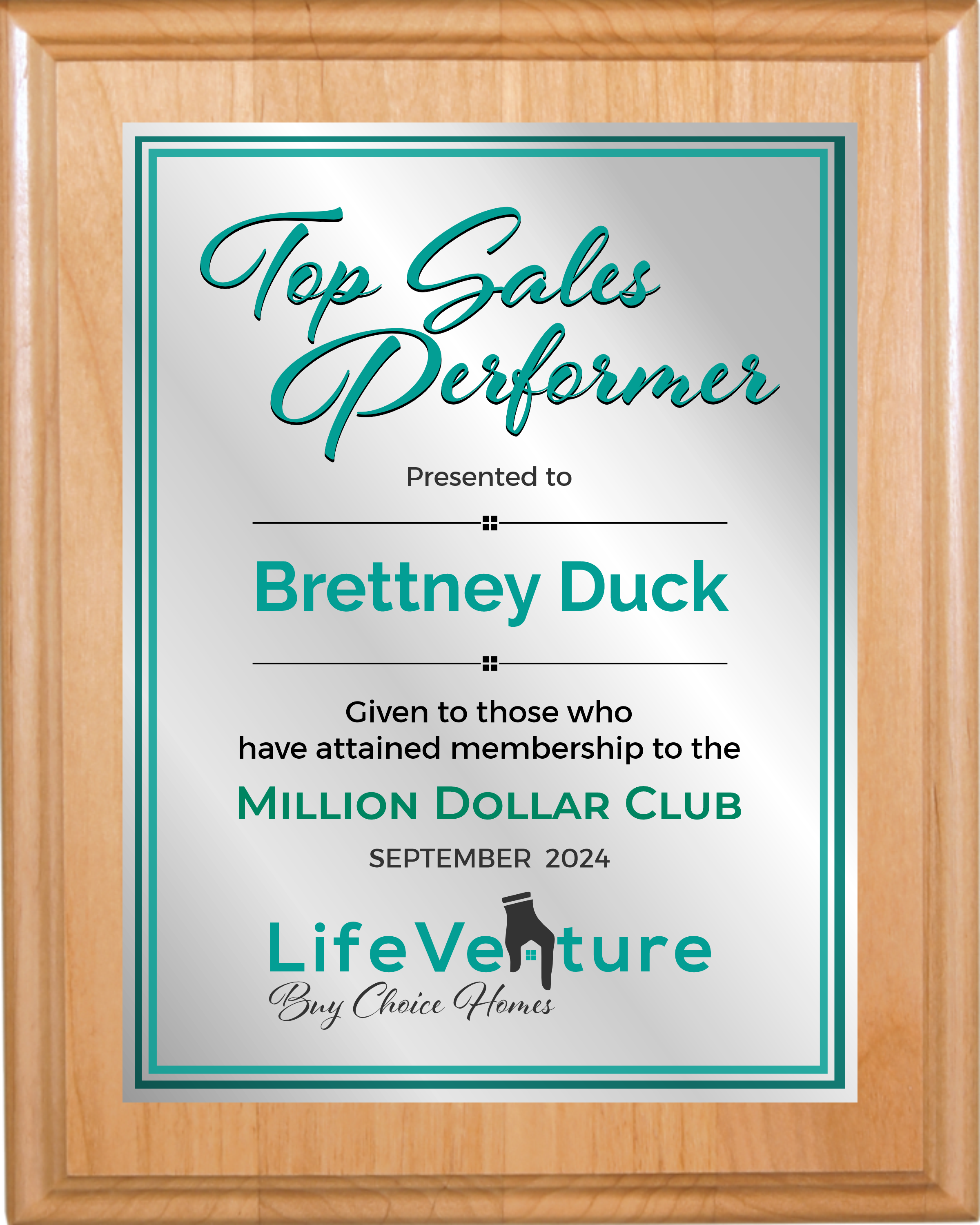 Solid Red Alder Plaque