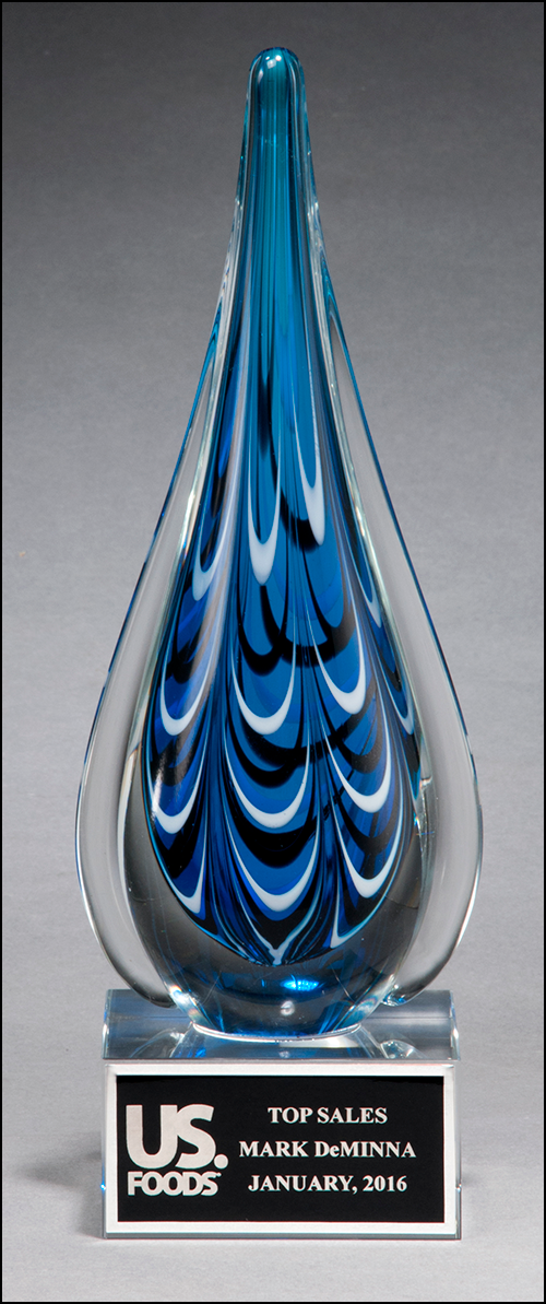 Blue and Black Teardrop