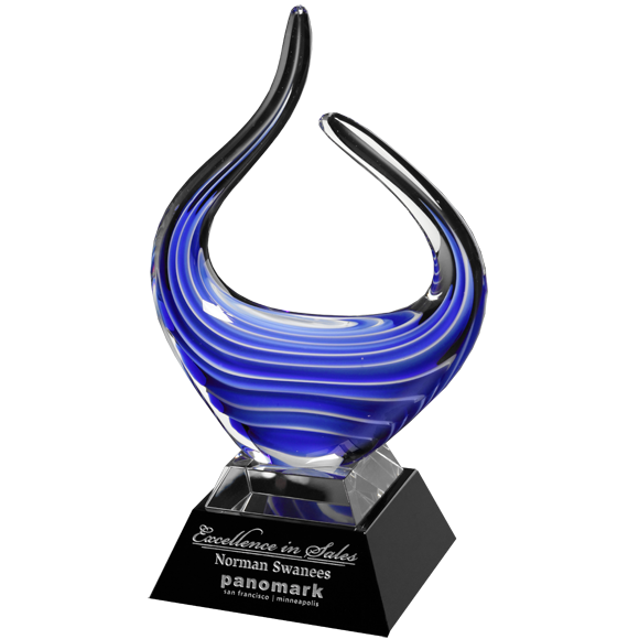 Blue Reflections Art Glass