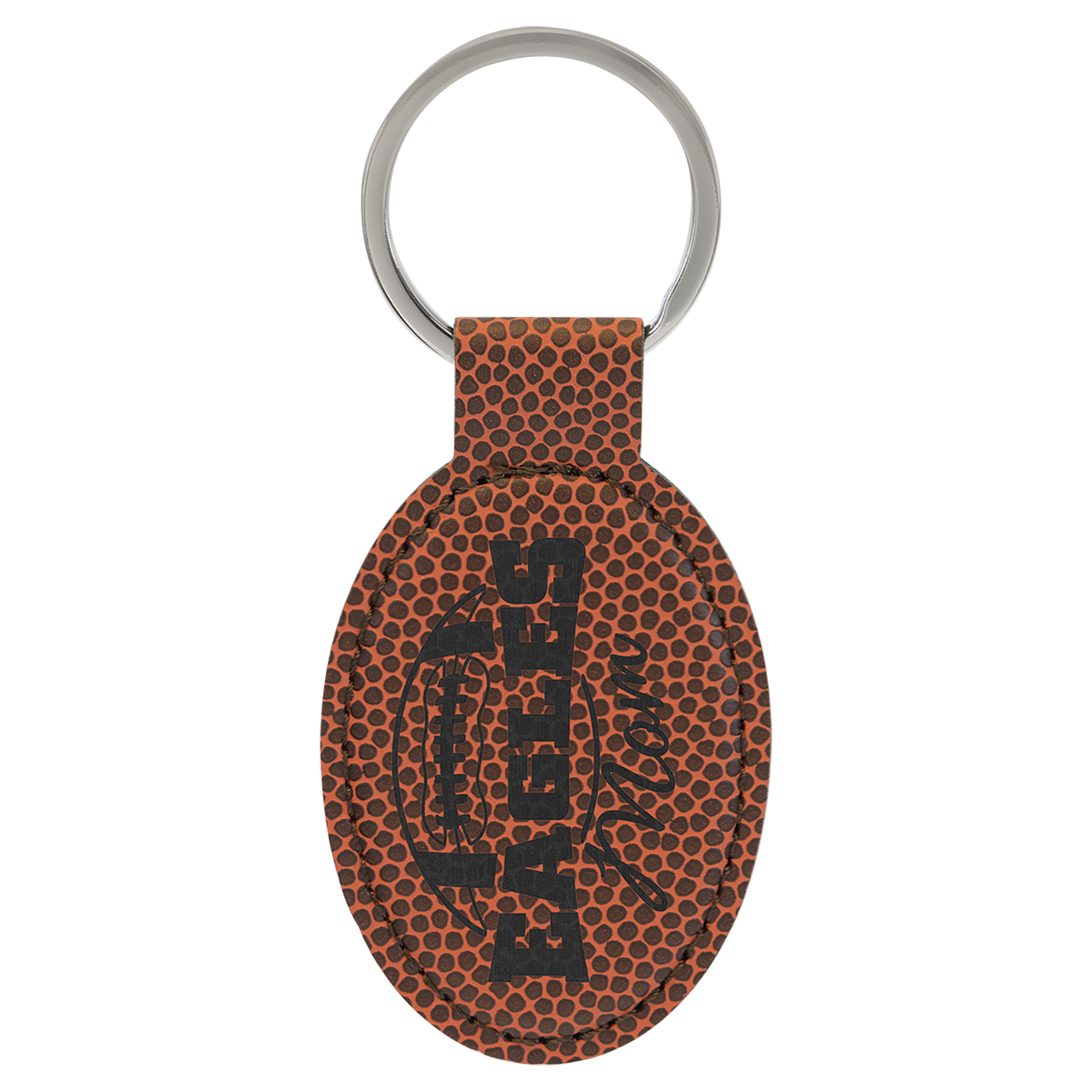Football Laserable Leatherette Keychains