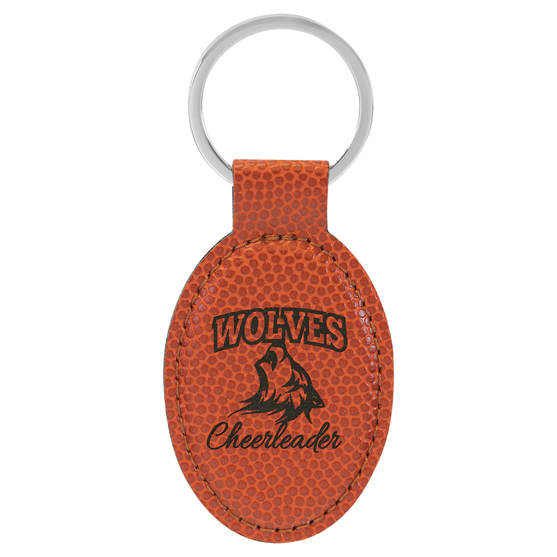 Basketball Laserable Leatherette Keychains
