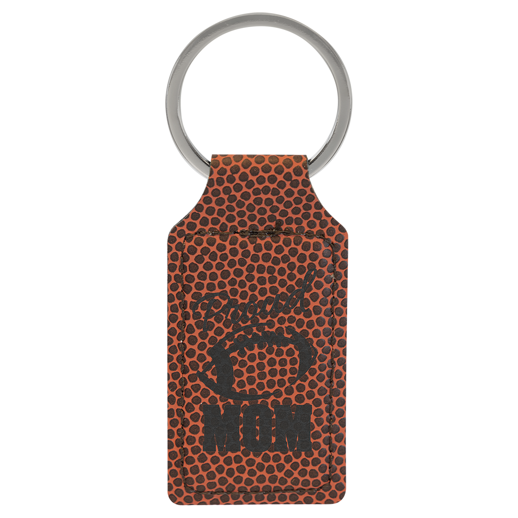 Football Laserable Leatherette Keychains