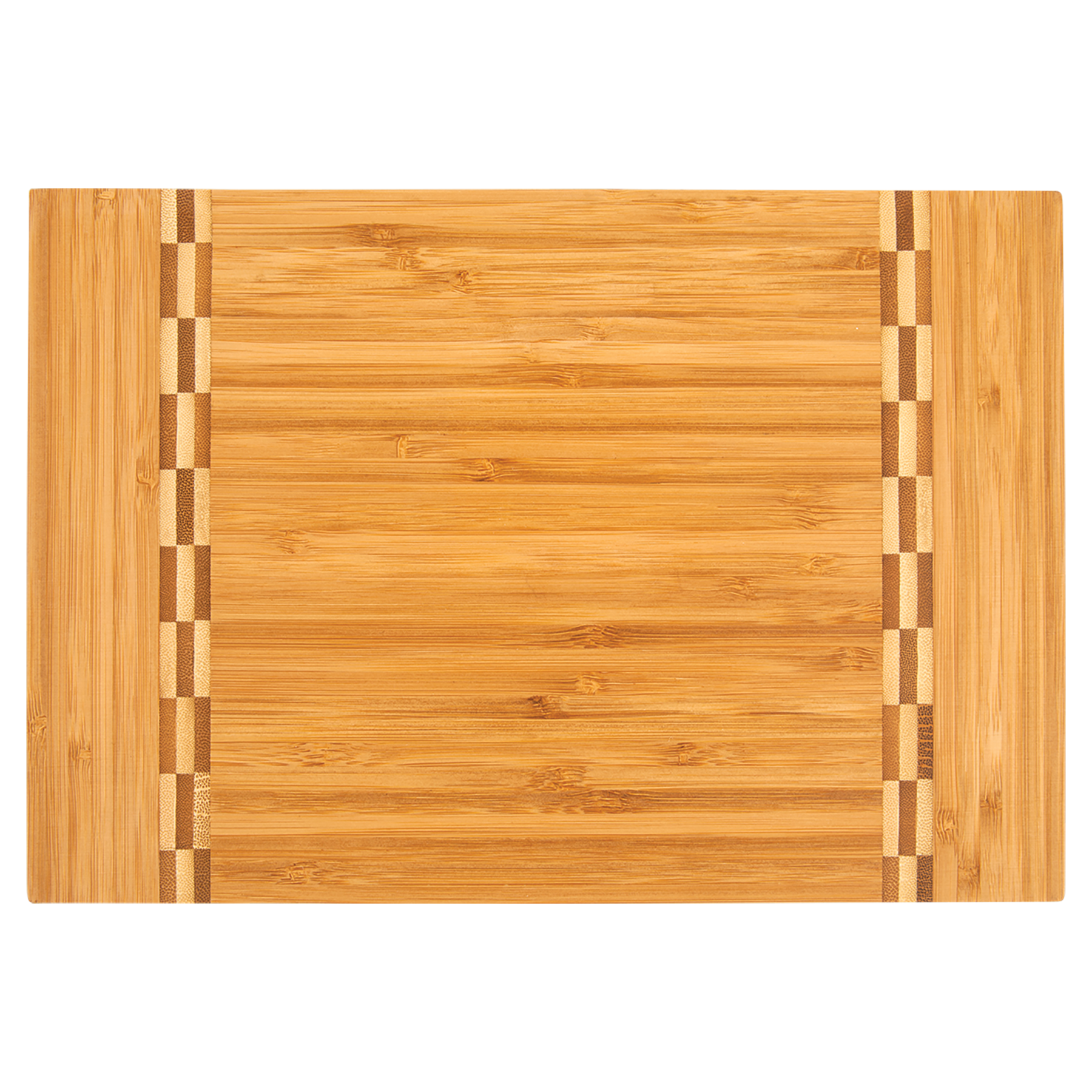 Bamboo Cutting Board with Butcher Block Inlay