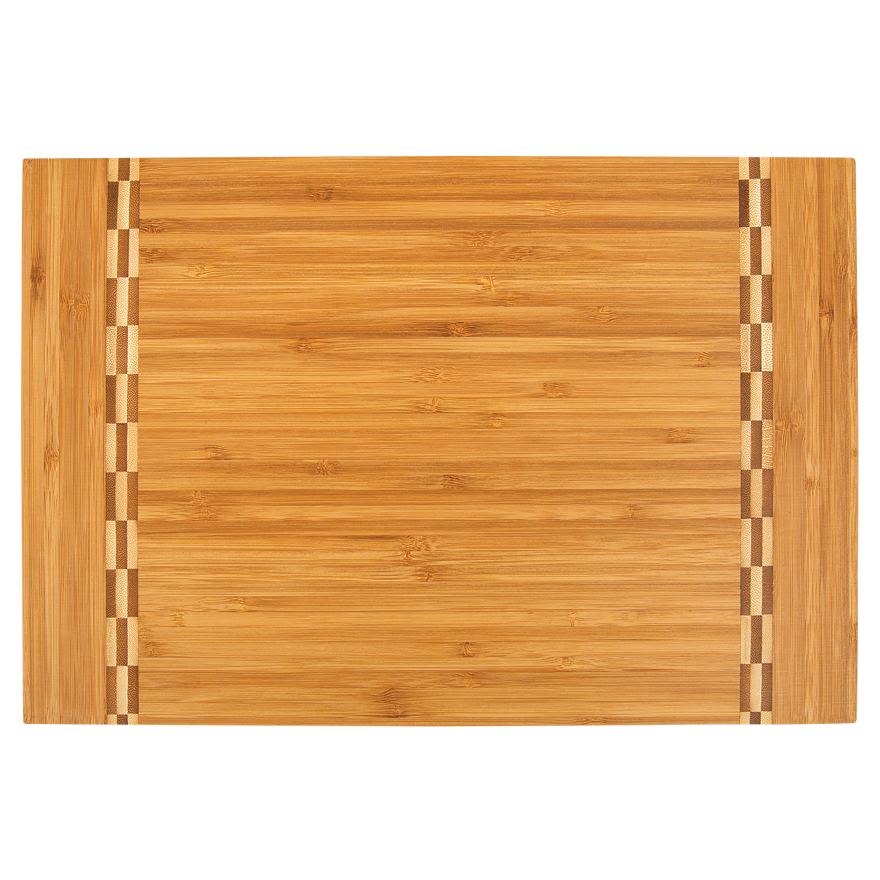 Bamboo Cutting Board with Butcher Block Inlay