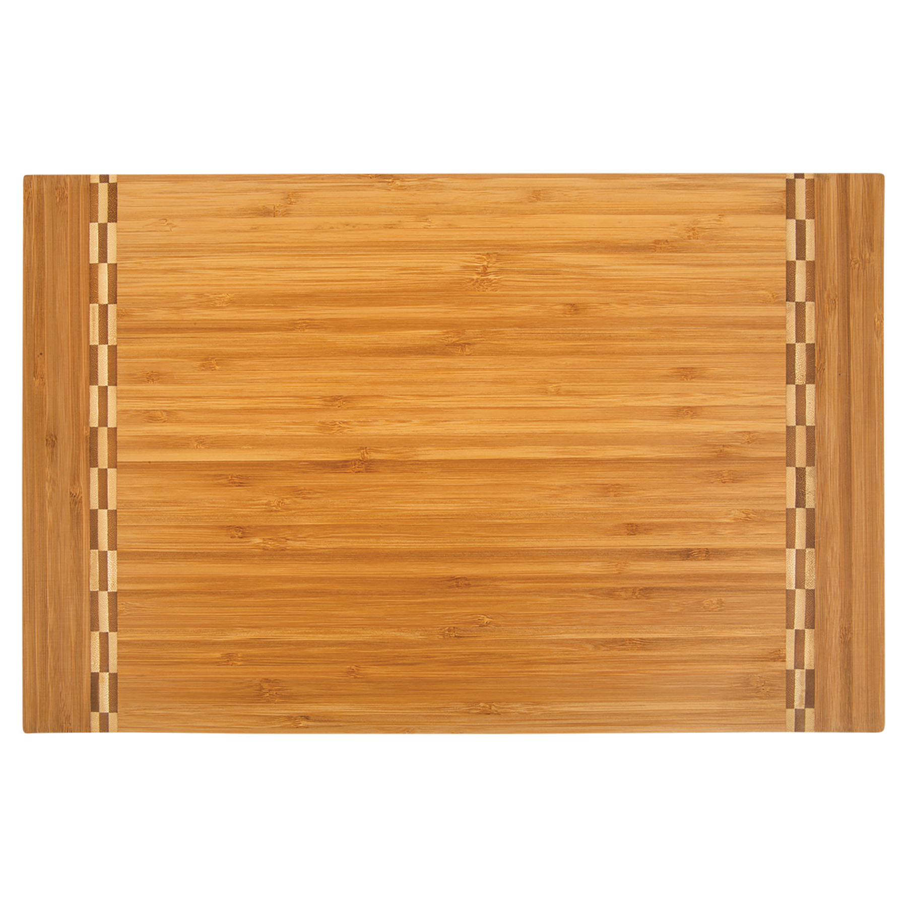 Bamboo Cutting Board with Butcher Block Inlay