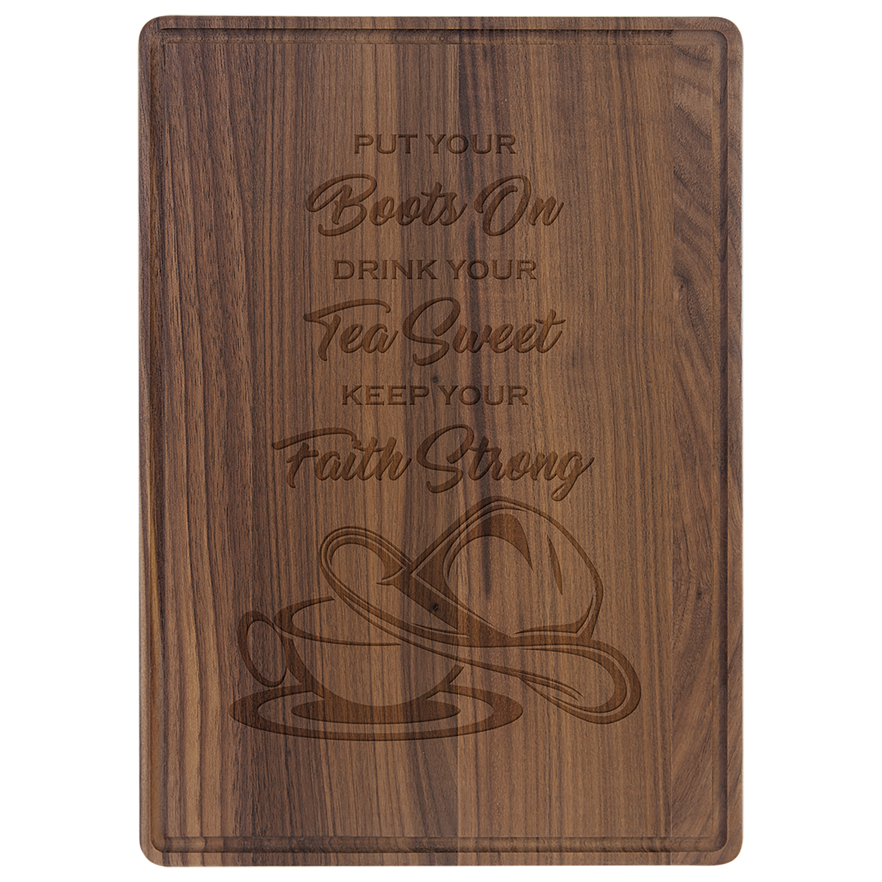 Walnut Cutting Board with Drip Ring