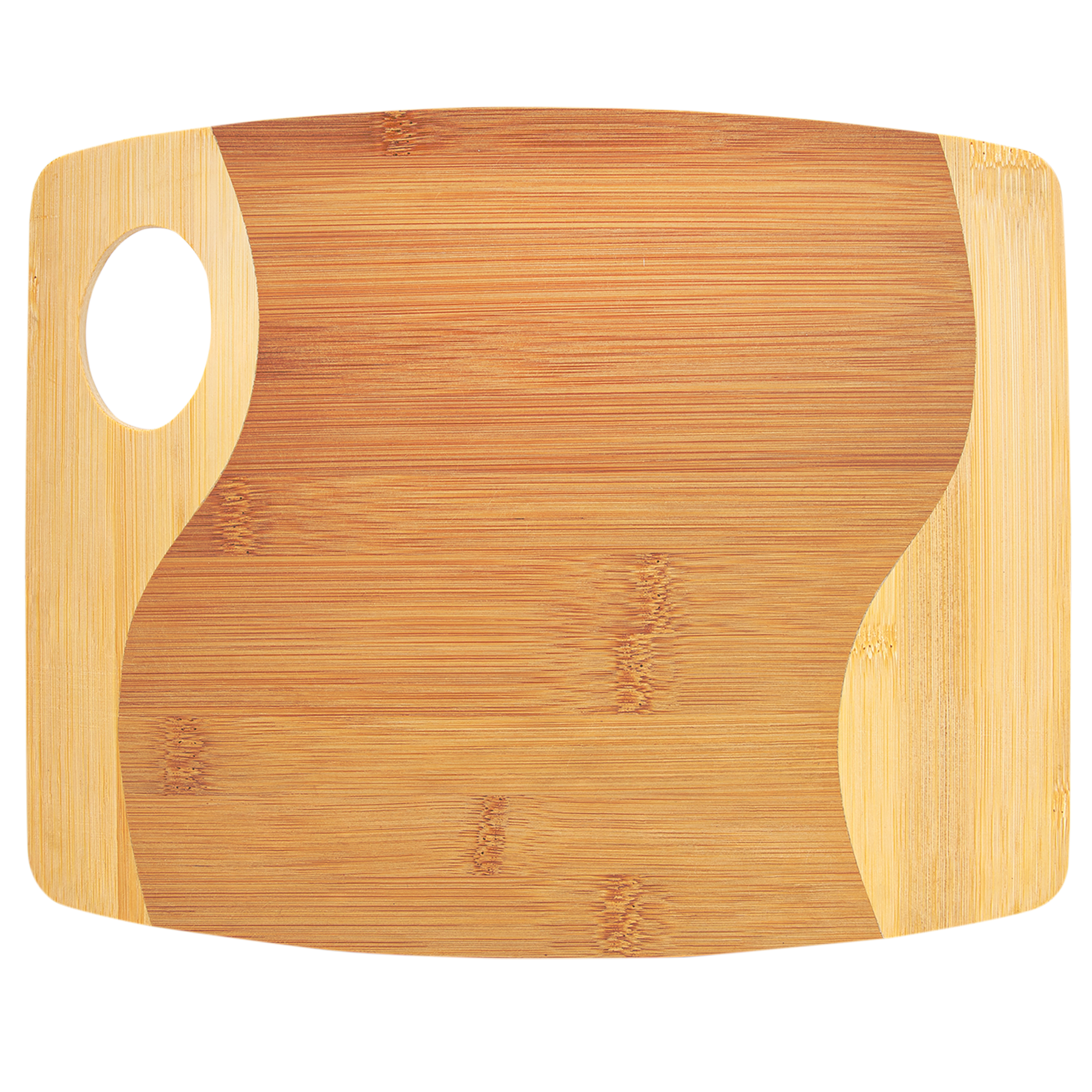Bamboo Cutting Board with Light Wood Inlay