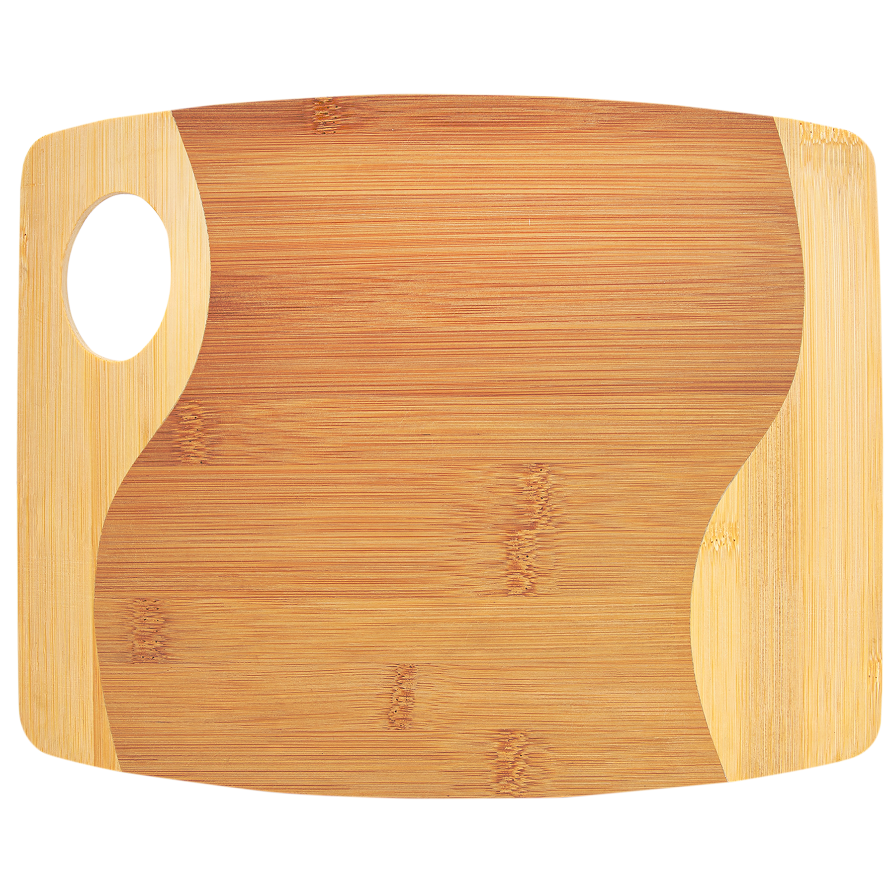 Bamboo Cutting Board with Light Wood Inlay