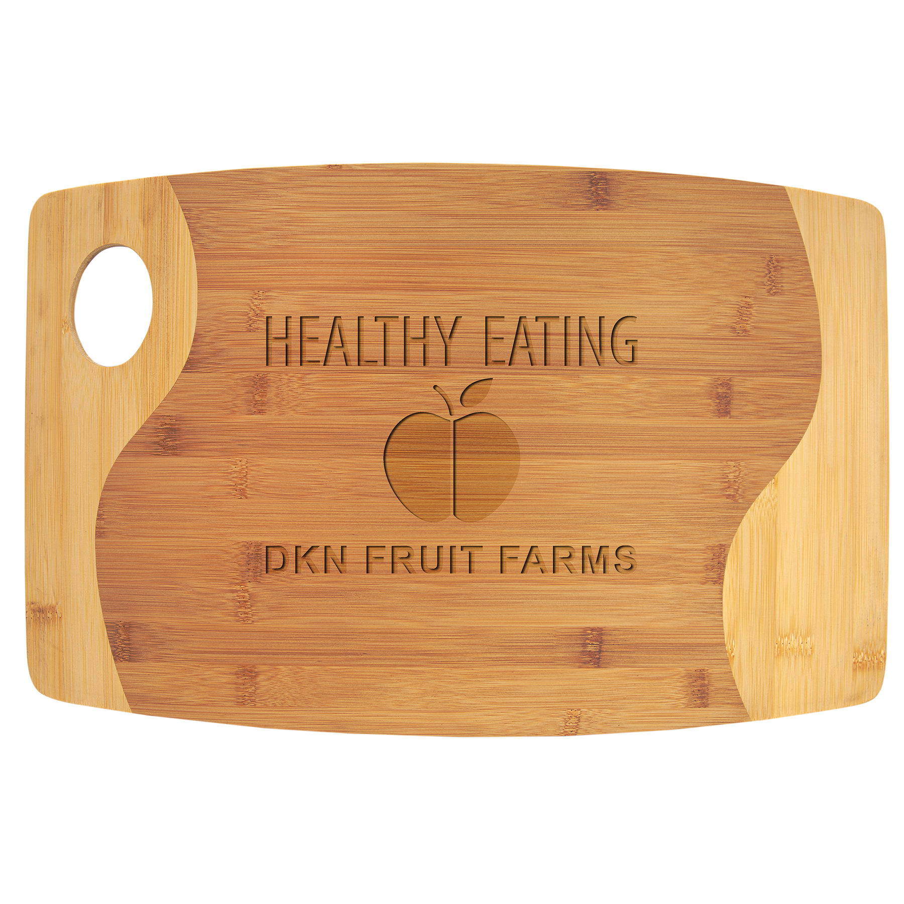 Bamboo Cutting Board with Light Wood Inlay