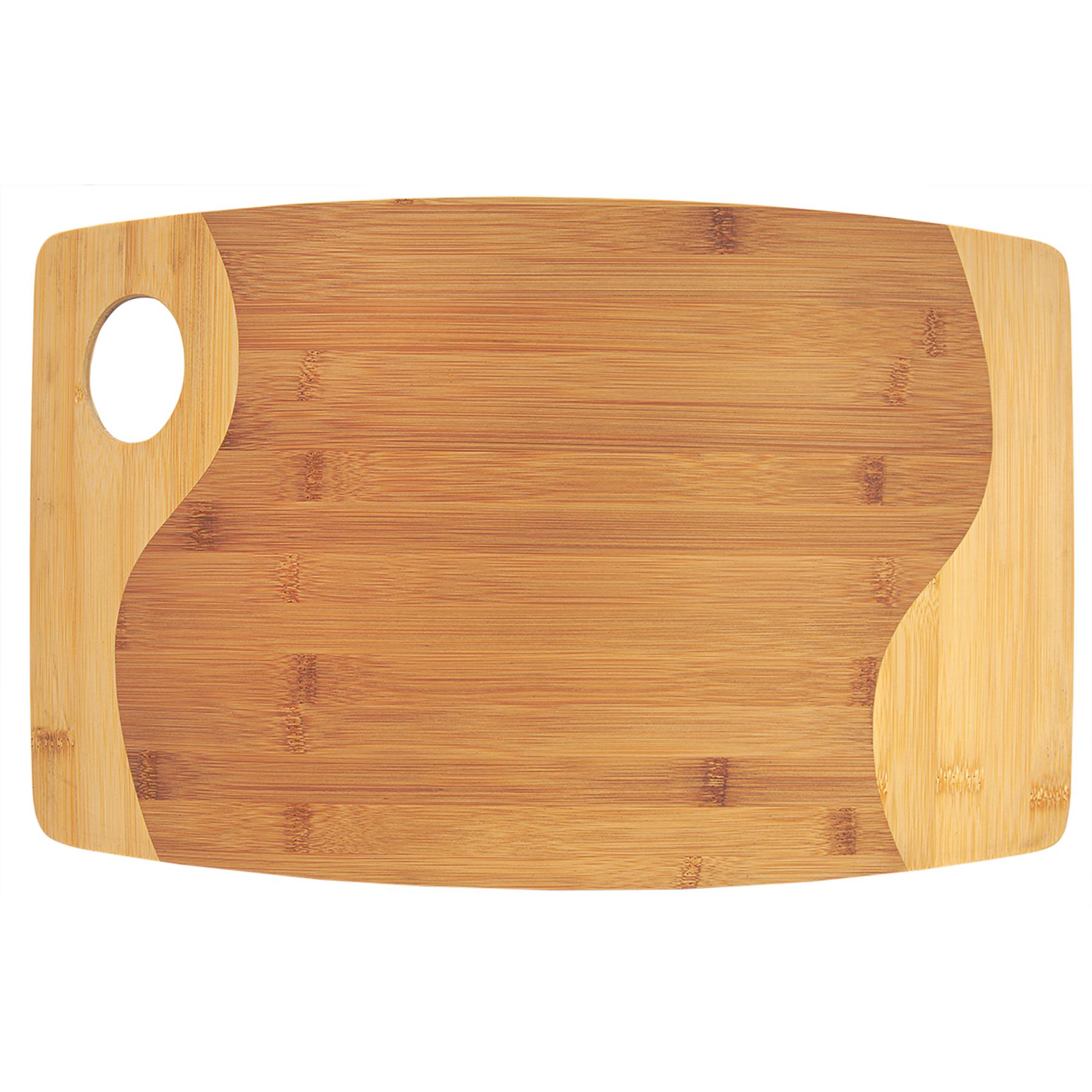 Bamboo Cutting Board with Light Wood Inlay