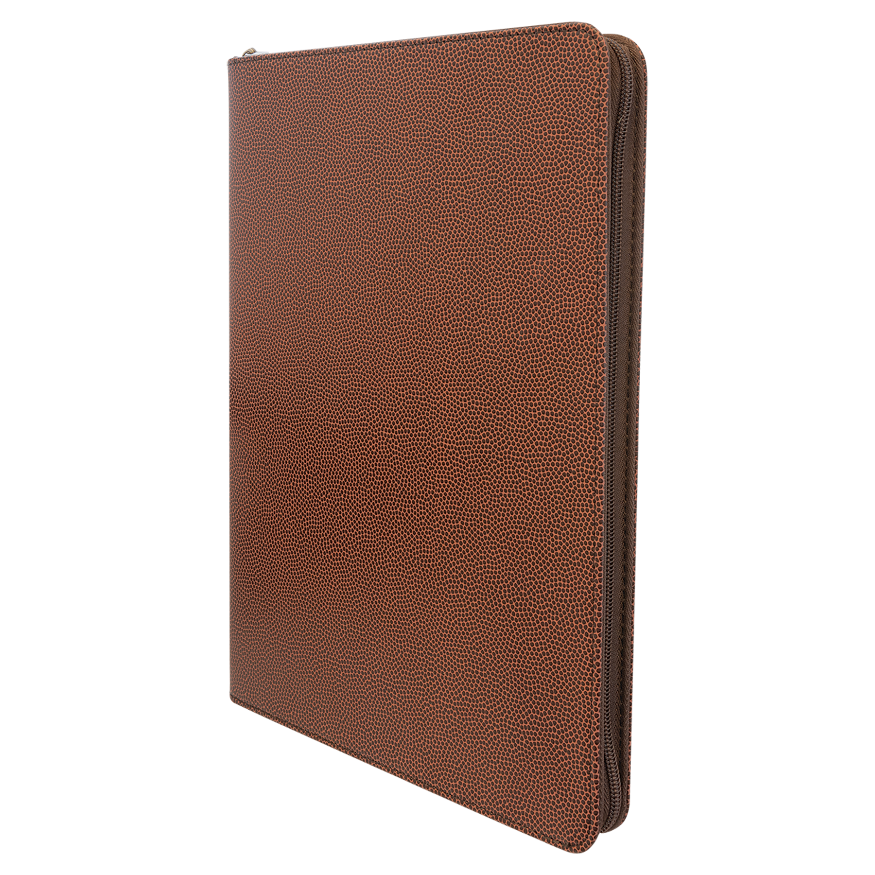 Football Laserable Leatherette Portfolio with Zipper
