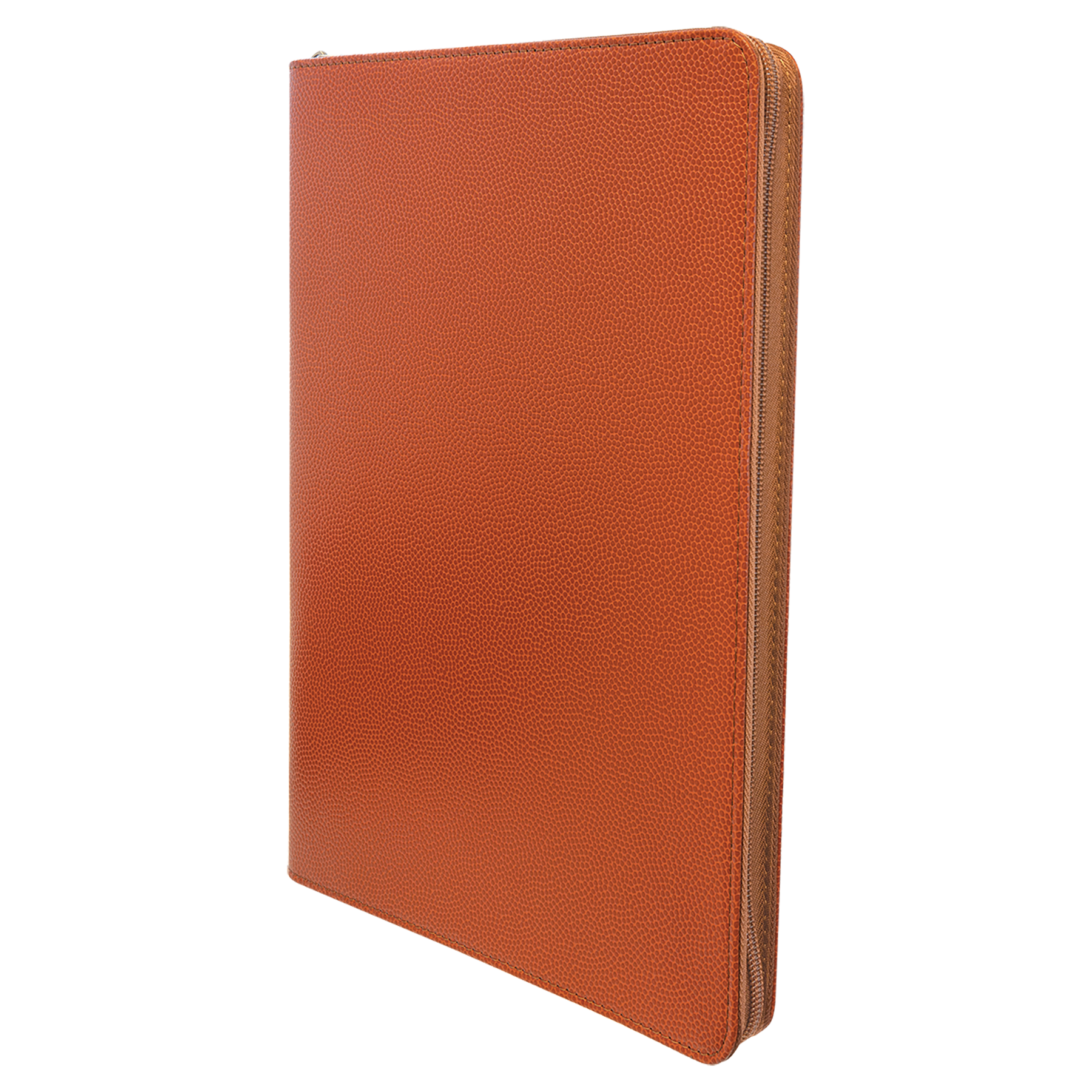 Basketball Laserable Leatherette Portfolio with Zipper