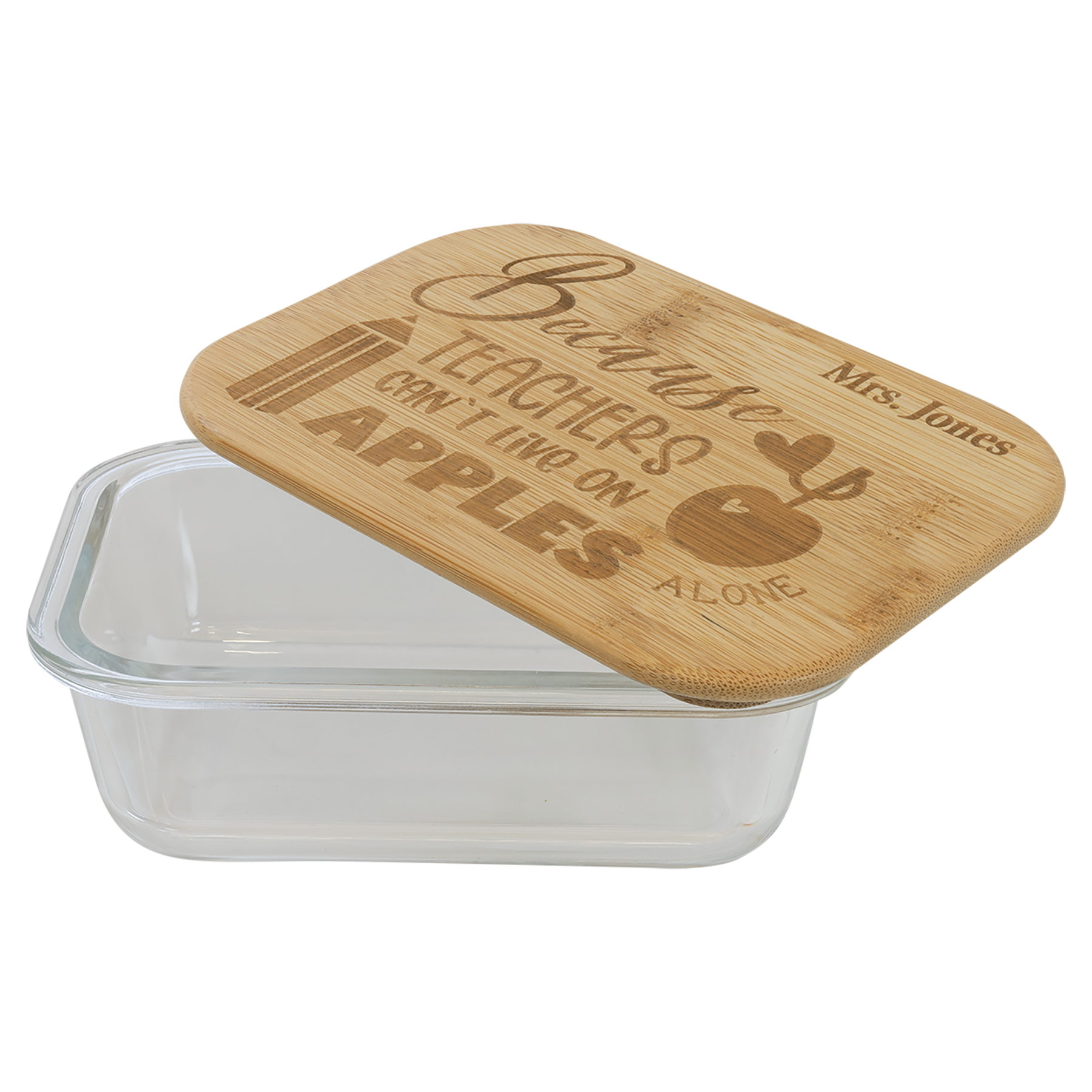 Glass Containers with Bamboo Lids (Rectangle)