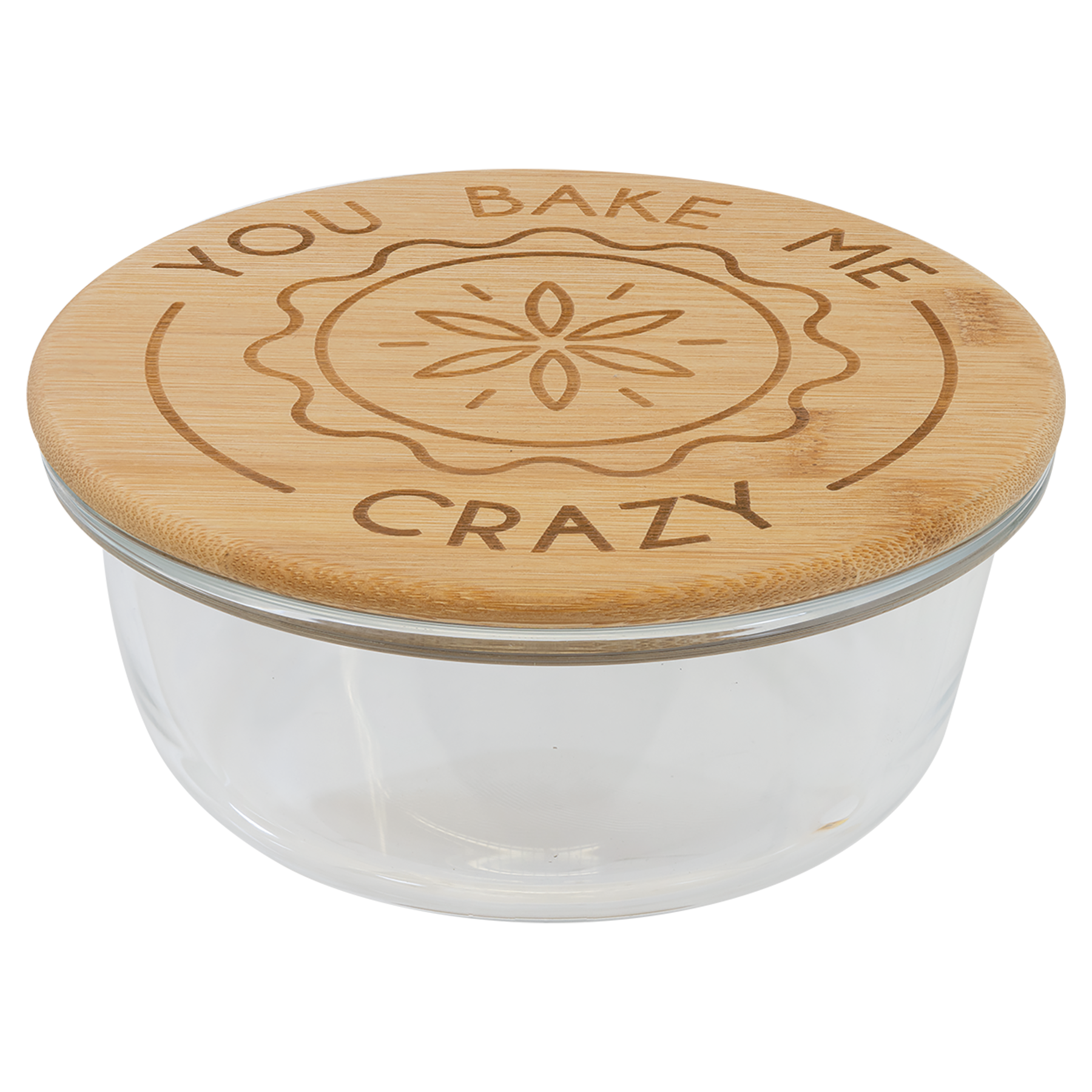 Glass Containers with Bamboo Lids (Round)