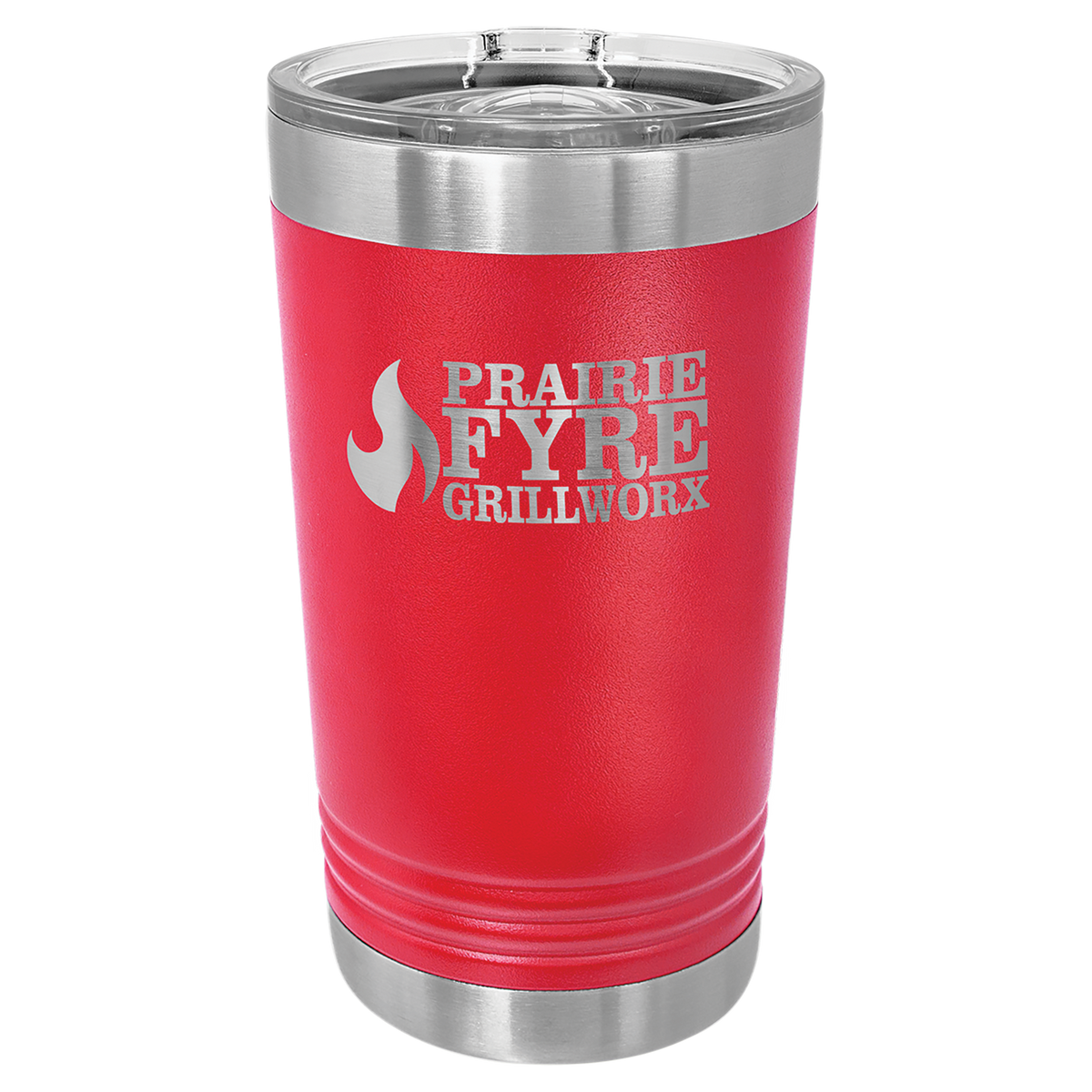 16 oz. Polar Camel Stainless Steel Pints with Clear Slider Lid